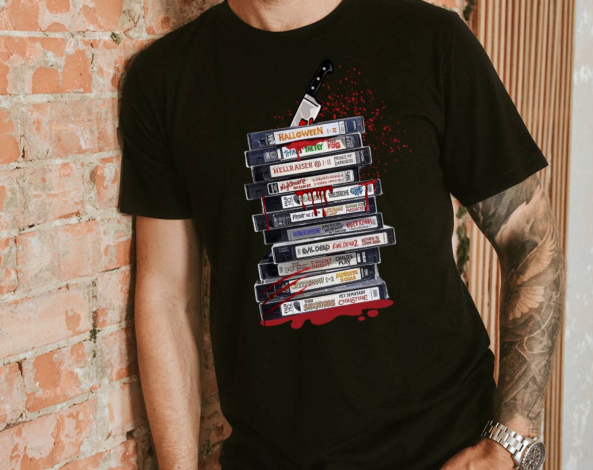 Knife Vhs Horror Retro Movies - Halloween Horror T-Shirt Hoodie, Sweatshirt | PodTeesHub.com