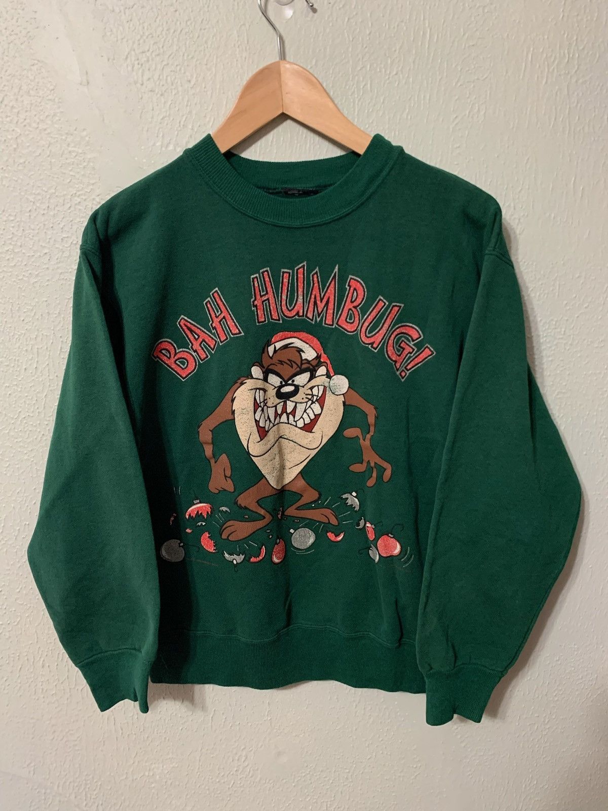 Vintage Crewneck Bah Humbug Taz Vintage Sweatshirt T-Shirts, Hoodie | PodTeesHub.com