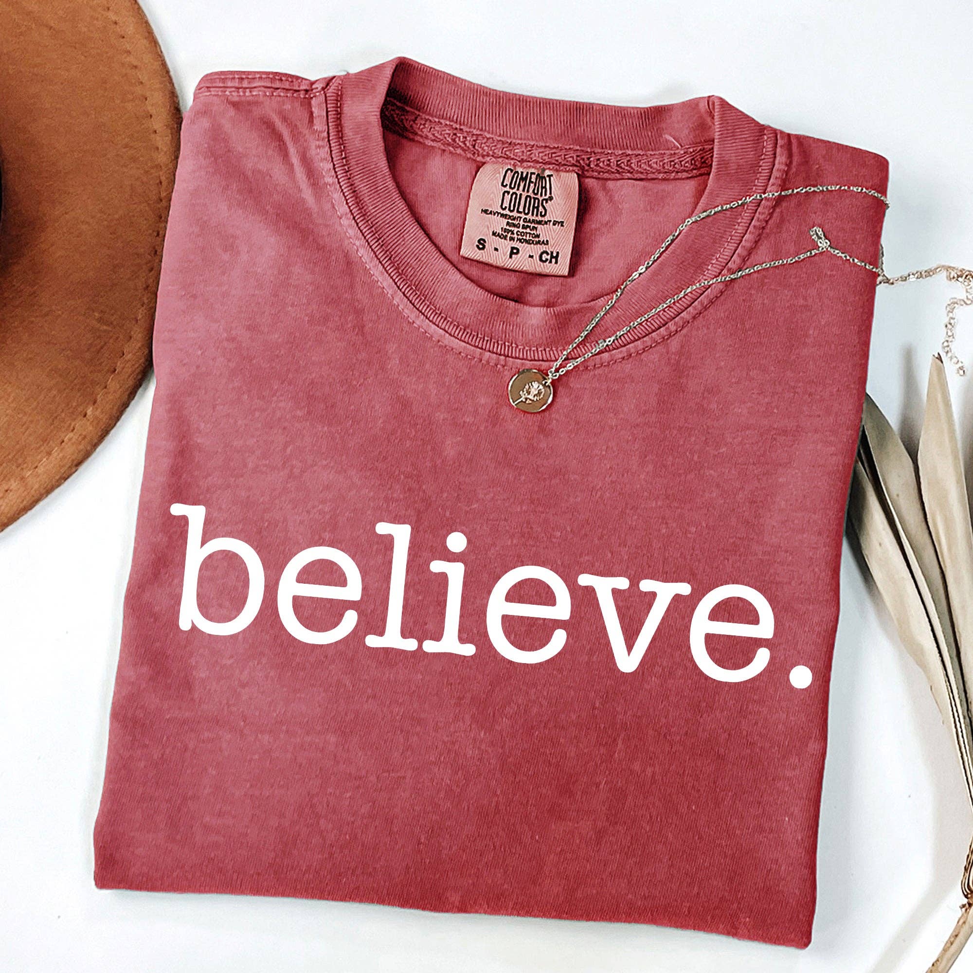 Believe, Classic Minimalist Christmas Snow Santa Xmas Tshirt Hoodie, Sweatshirt | PodTeesHub.com