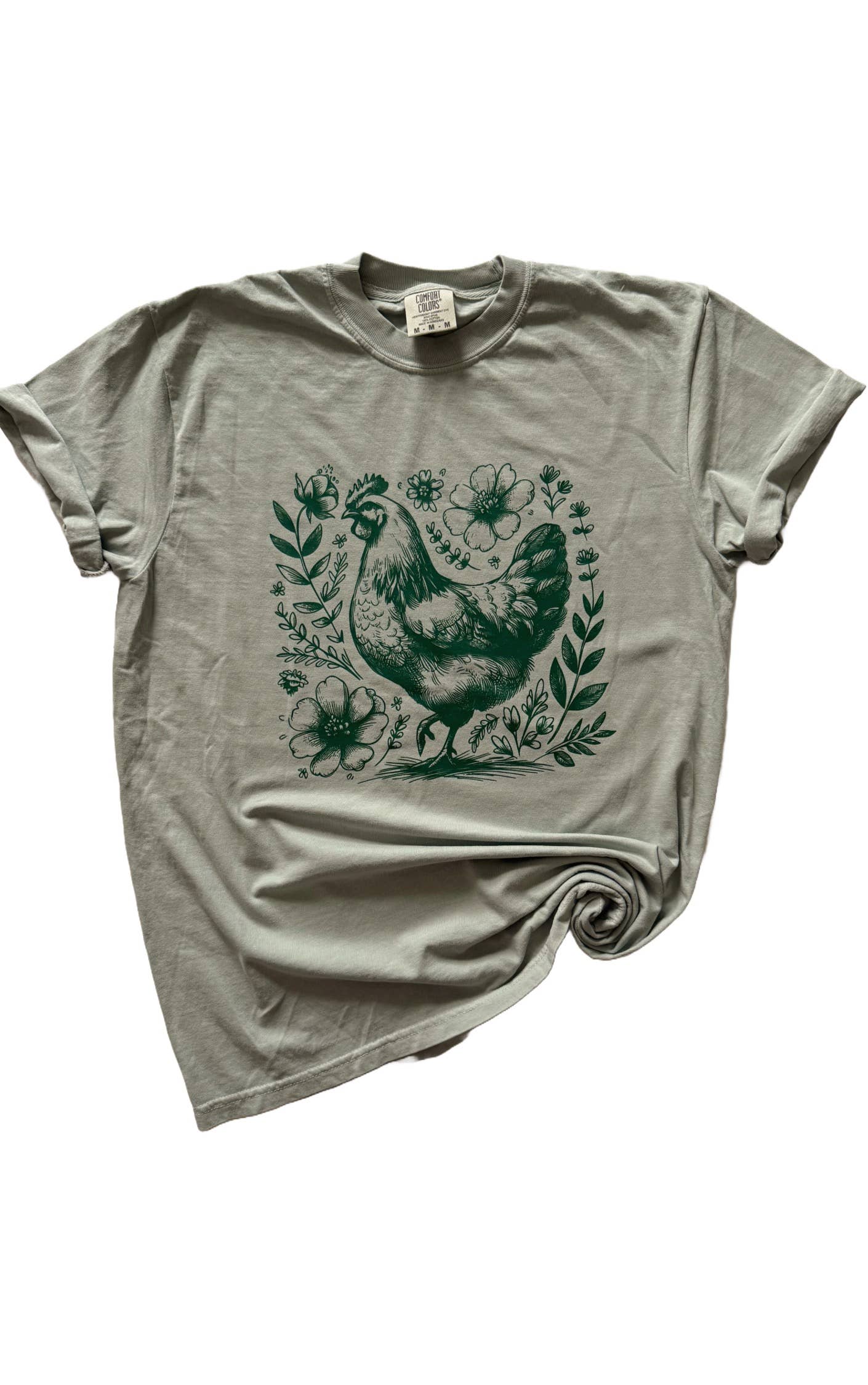 Chicken + Wildflowers Tee Hoodie, Sweatshirt | PodTeesHub.com