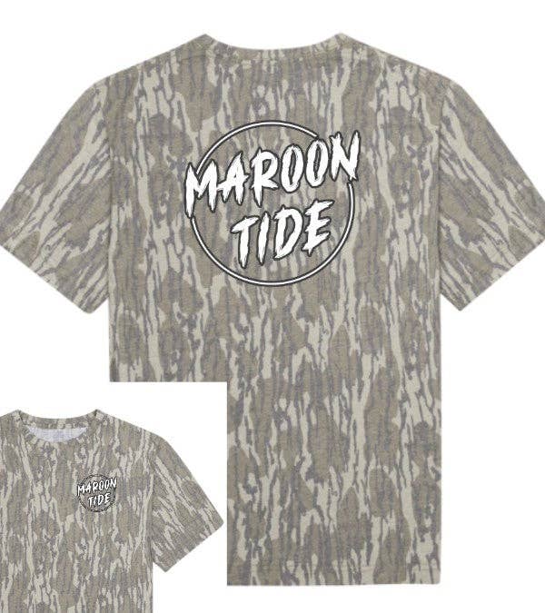 Custom Front and Back Mascot Camo Graphic Tee Hoodie, Sweatshirt | PodTeesHub.com