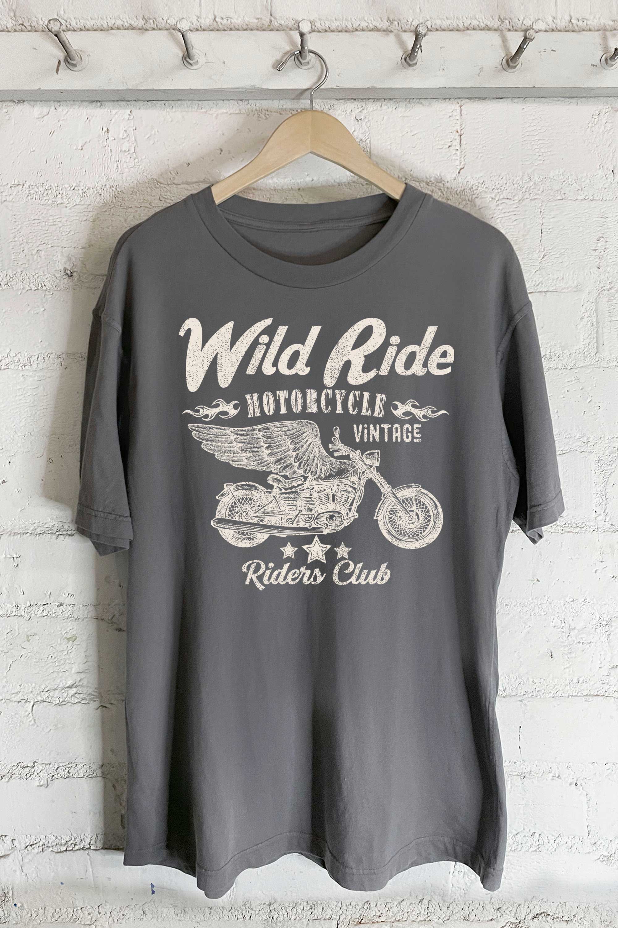 Wild Ride Motorcycle-Oversized Tee Hoodie, Sweatshirt | PodTeesHub.com