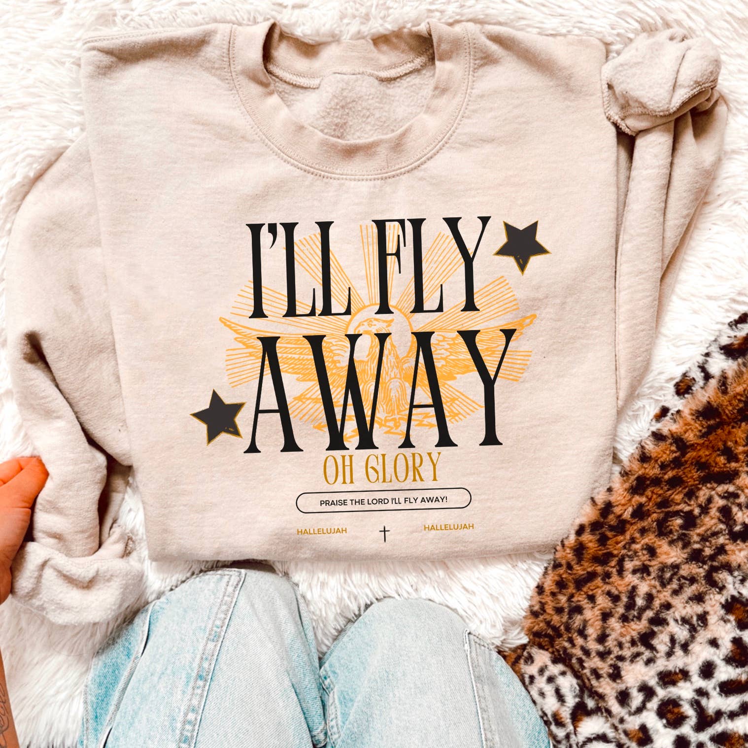 I’Ll Fly Away Christian Graphic Sweatshirt |Christian Shirt Hoodie | PodTeesHub.com