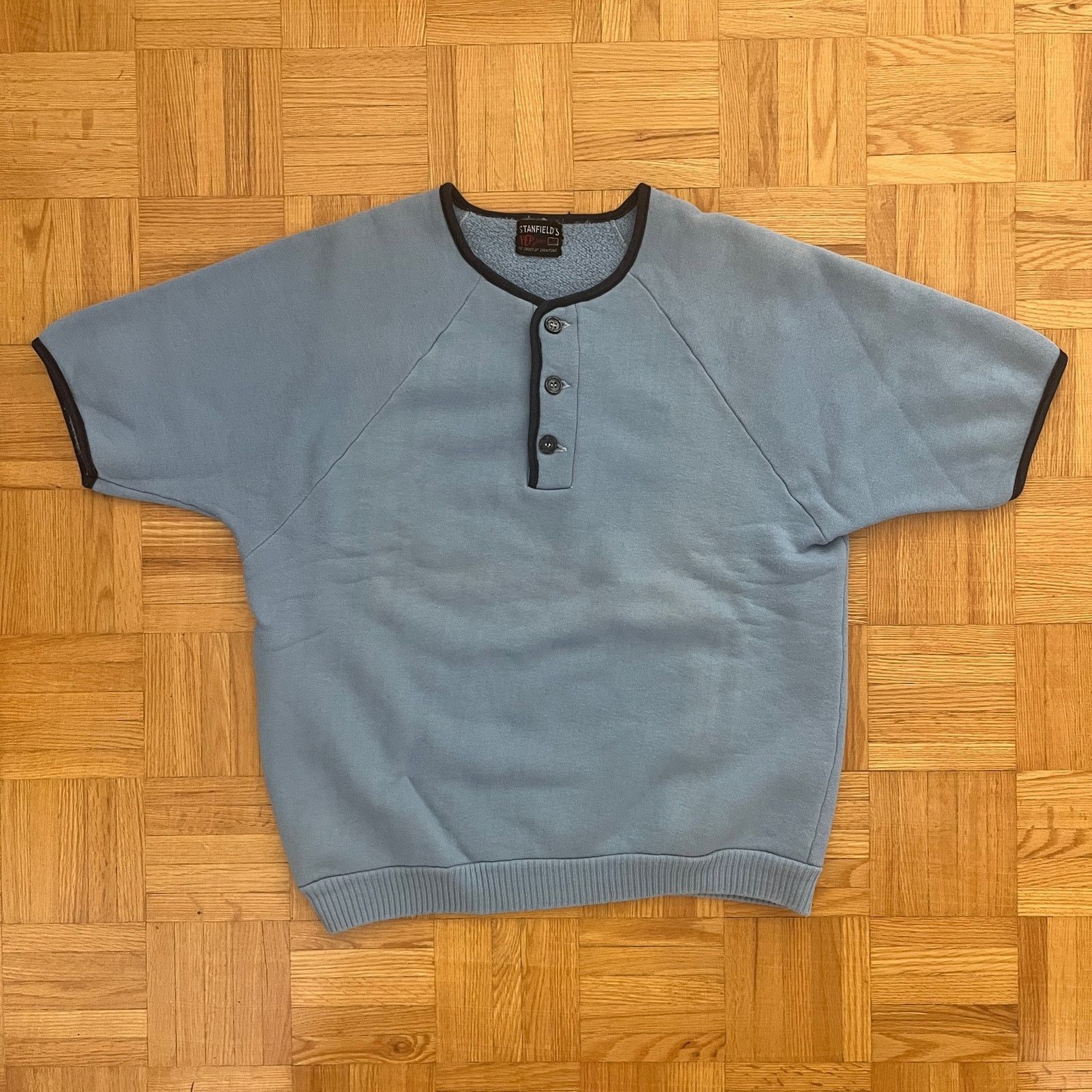 Vintage 50s 60s Stanfields Pep Shirt Short Sleeve Sweatshirt Hoodie | PodTeesHub.com