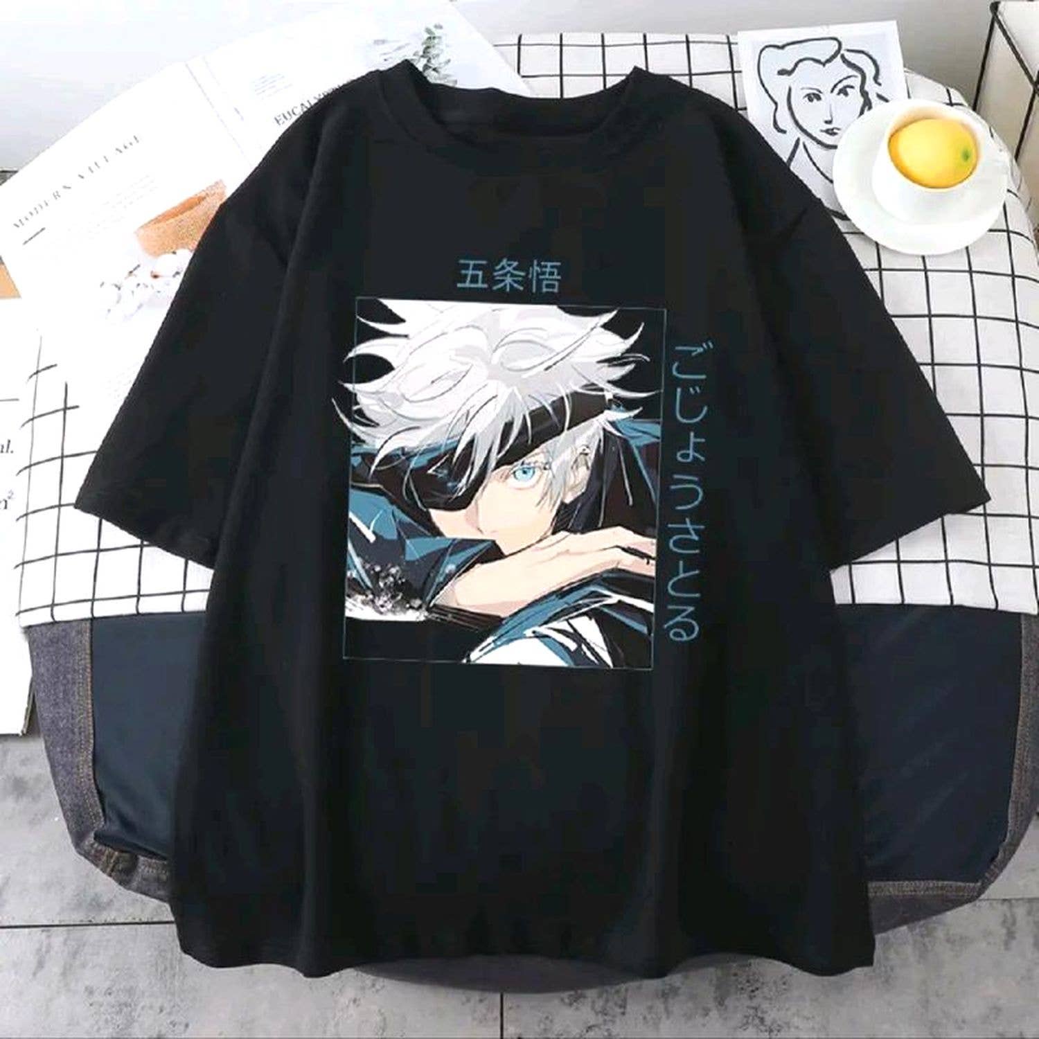 Gojo Satoru Anime T-Shirt  Jujutsu Kaisen Unisex Tee Hoodie, Sweatshirt | PodTeesHub.com