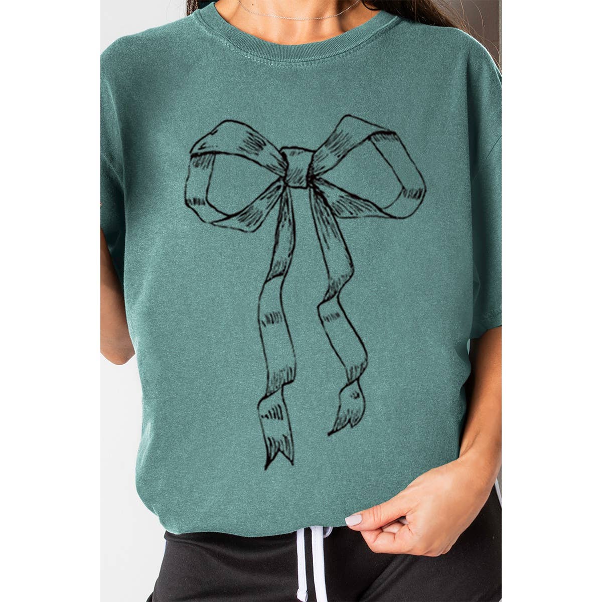 Ribbon Vintage Graphic Oversized Tee Hoodie, Sweatshirt | PodTeesHub.com
