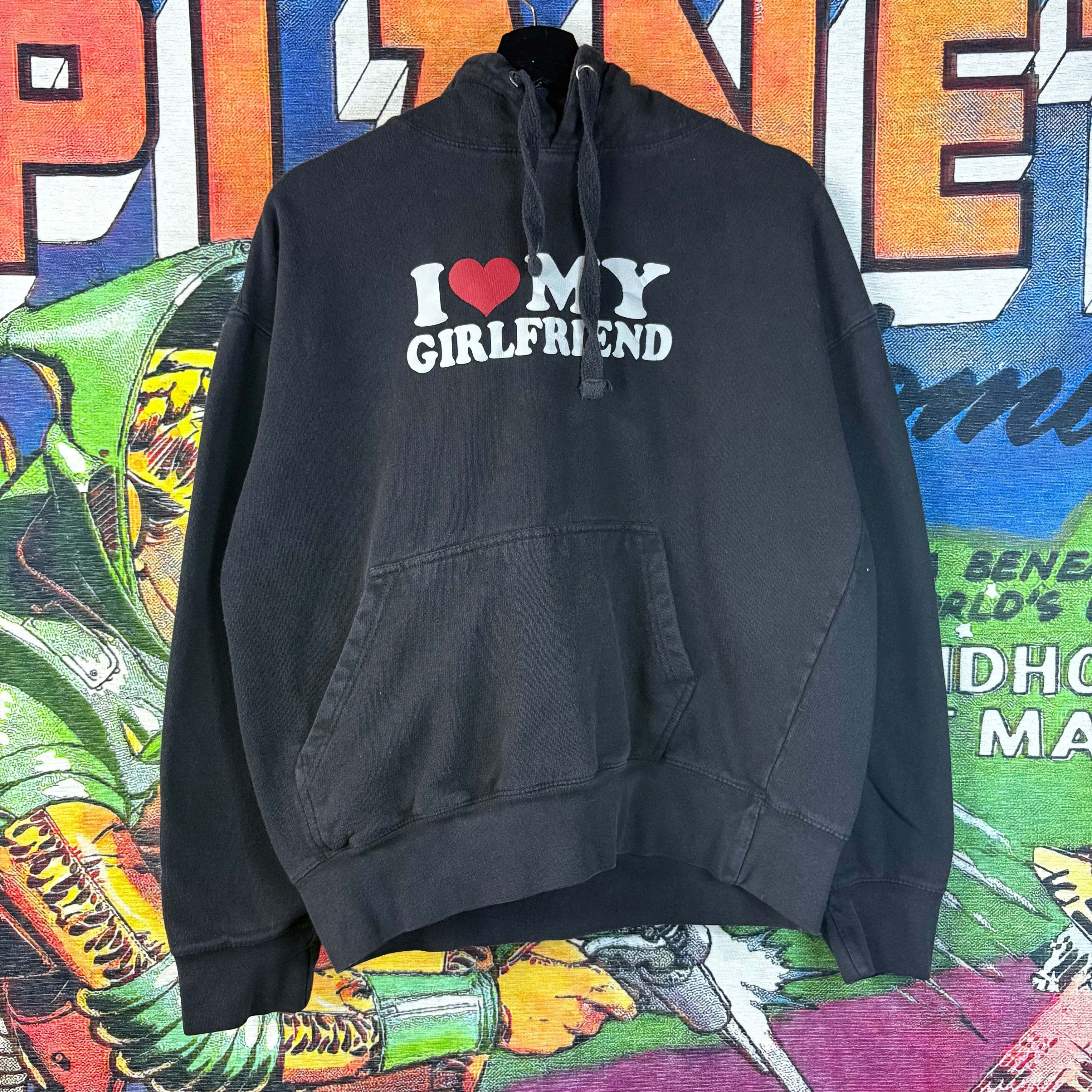 Vintage I Heart My Girlfriend Hoodie Size Medium T-Shirts, Sweatshirt | PodTeesHub.com