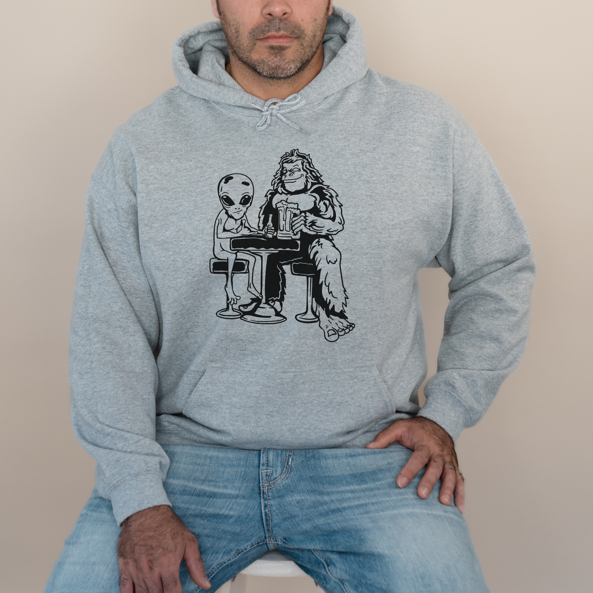 Bigfoot Alien Sweatshirt *Unisex Fit* T-Shirts, Hoodie | PodTeesHub.com