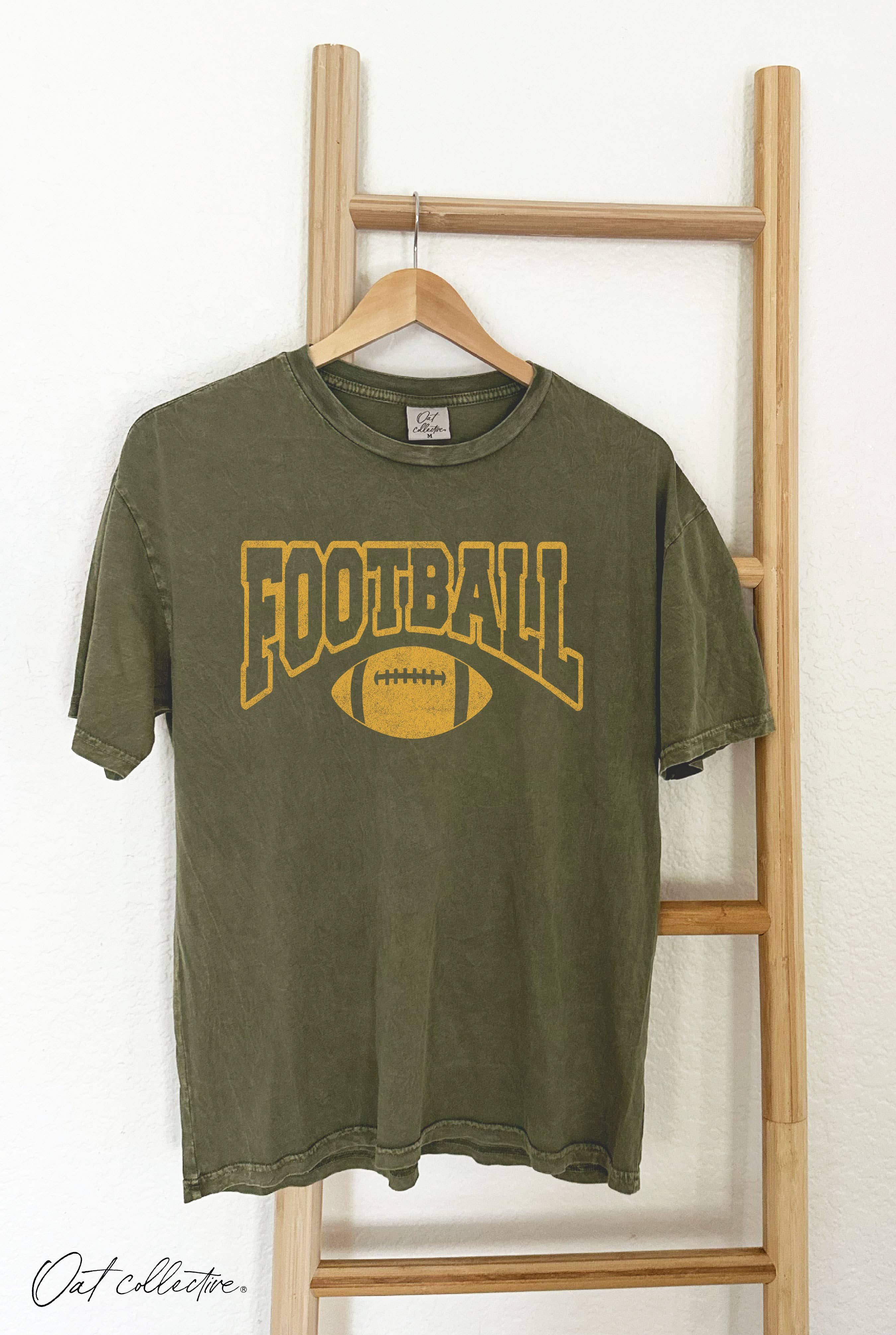 Football Supima Mineral Washed Tee Hoodie, Sweatshirt | PodTeesHub.com