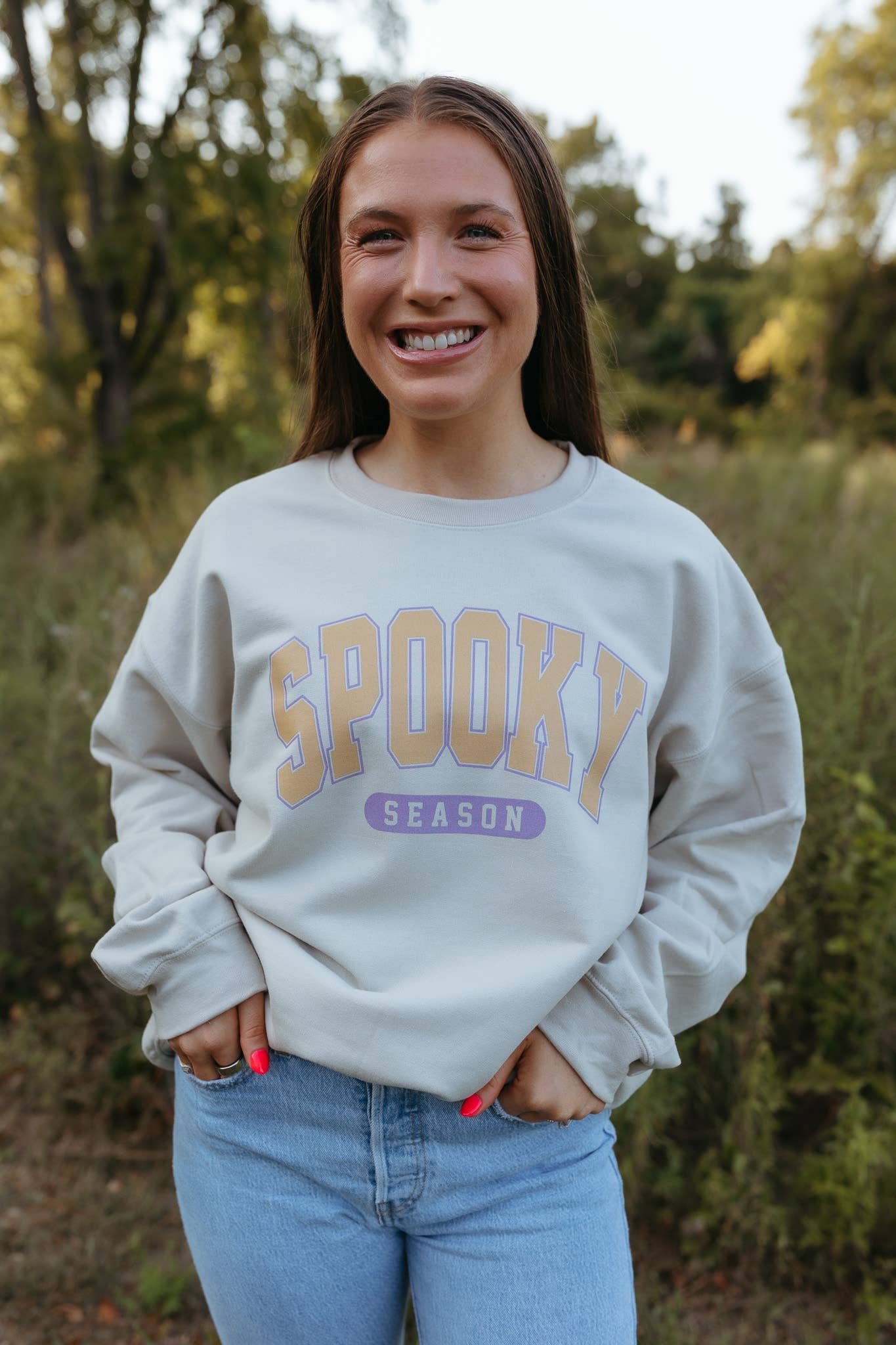Spooky Season Fall Graphic Sweatshirt - Halloween Sweatshirt T-Shirts, Hoodie | PodTeesHub.com