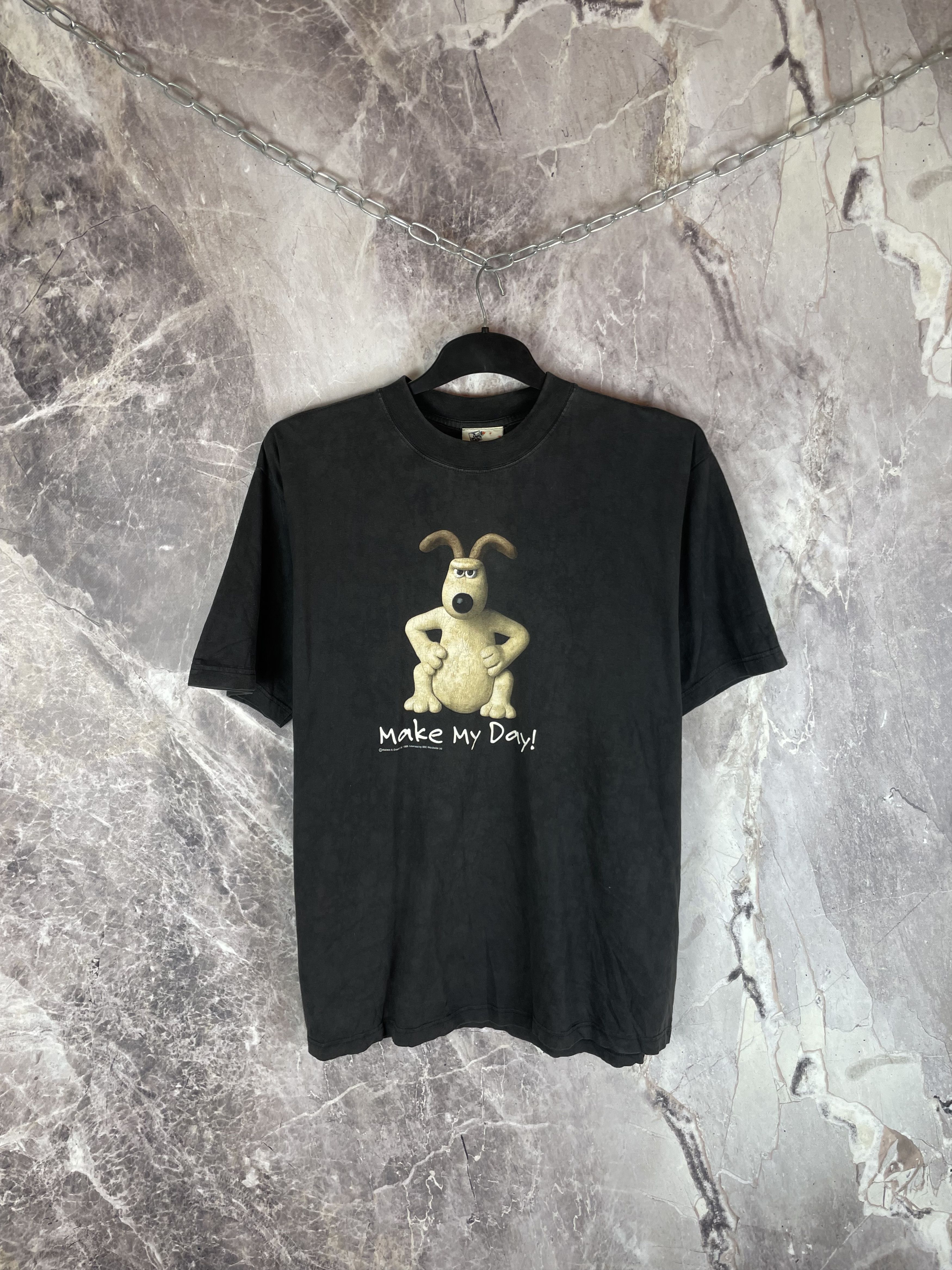 Vintage 1989 Wallace And Gromit Make My Day Dog Vintage T Shirt Tee Hoodie, Sweatshirt | PodTeesHub.com