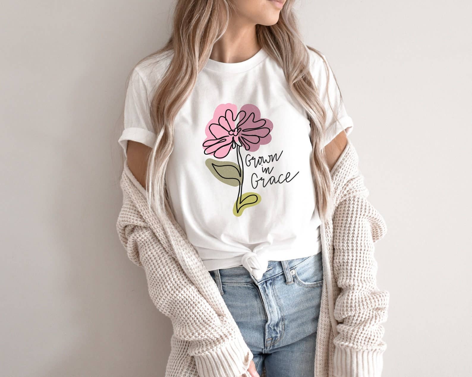Grown in Grace T-Shirt - Cute Mom Shirt Hoodie, Sweatshirt | PodTeesHub.com
