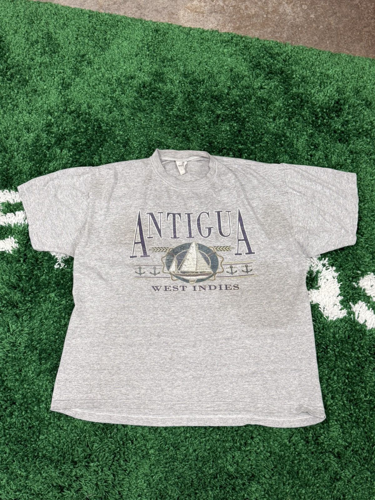 Vintage Worn Distressed Antigua West Indies Sail Boat Tee Hoodie, Sweatshirt | PodTeesHub.com