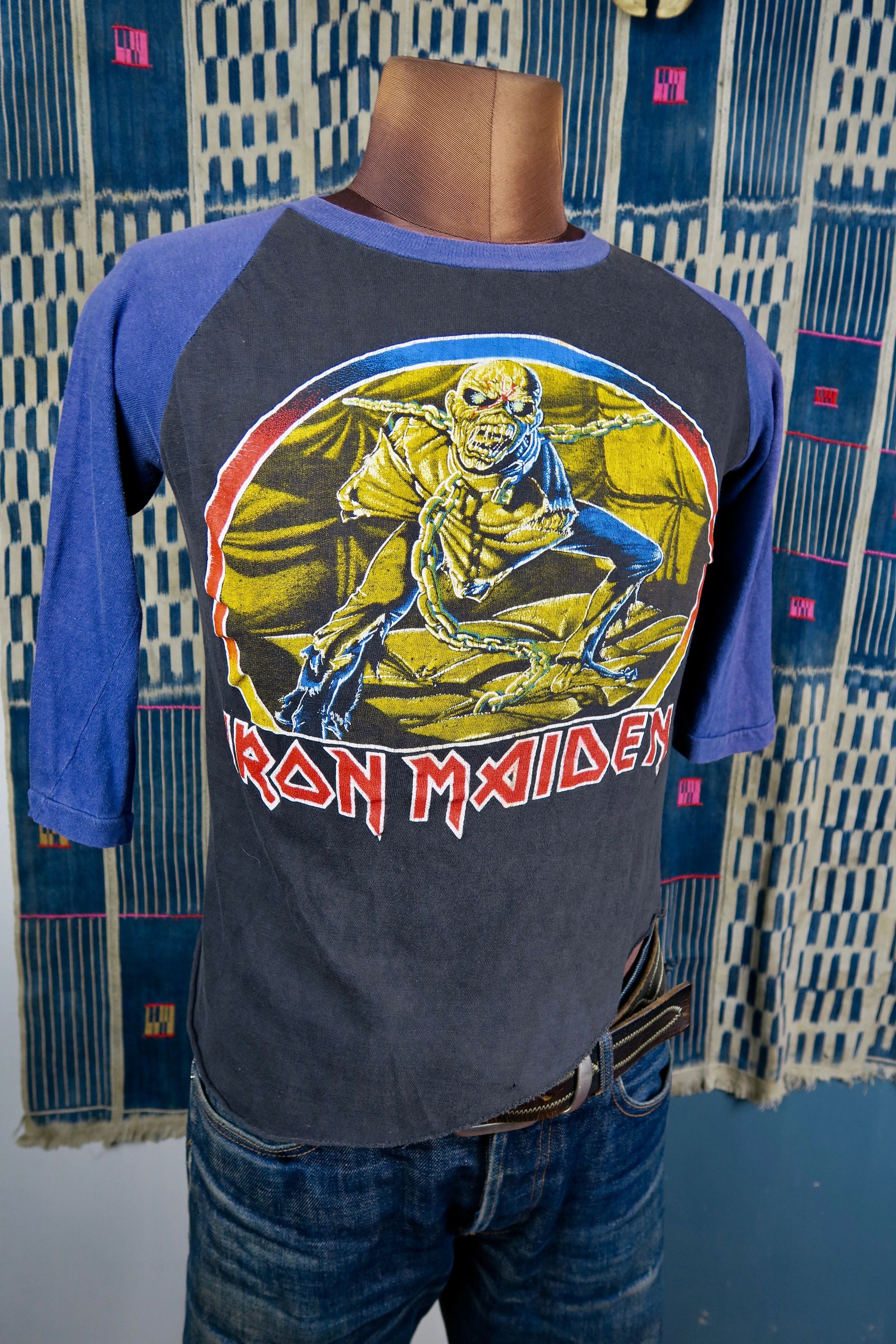 Iron Maiden X Vintage Super Rare 83 84 World Piece Godfather Tee Hoodie, Sweatshirt | PodTeesHub.com