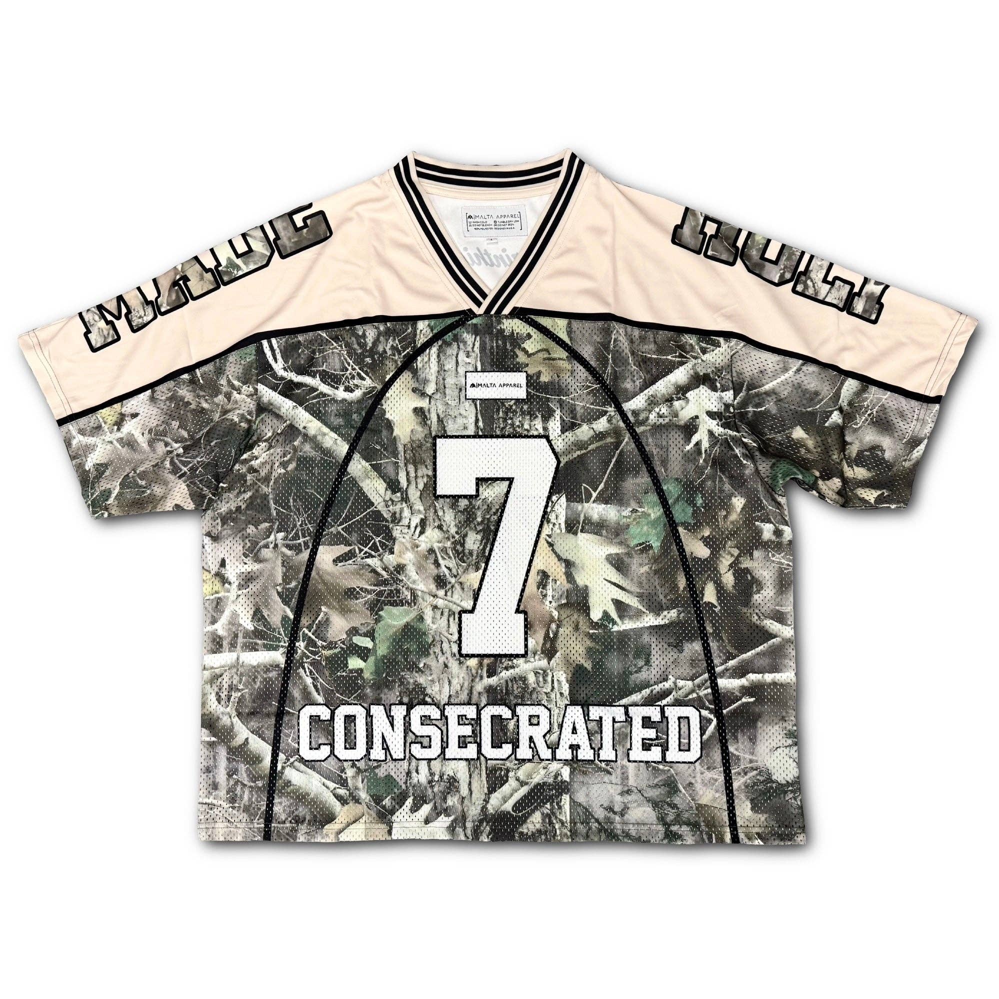 Consecrated Jersey - Cream/Woodland Camo (Oversized Fit) T-Shirts, Hoodie, Sweatshirt | PodTeesHub.com