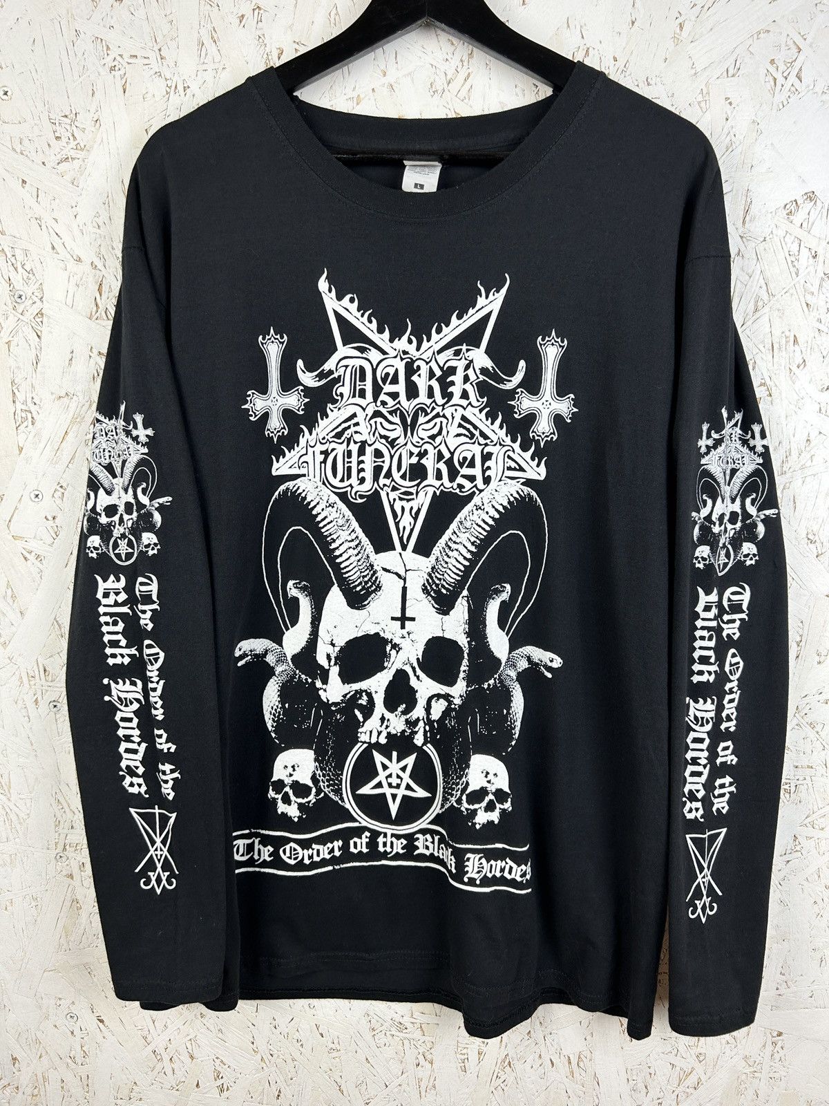 Band Tees Dark Funeral Order Of The Black Horde Razamataz Long Sleeve Hoodie, Sweatshirt | PodTeesHub.com