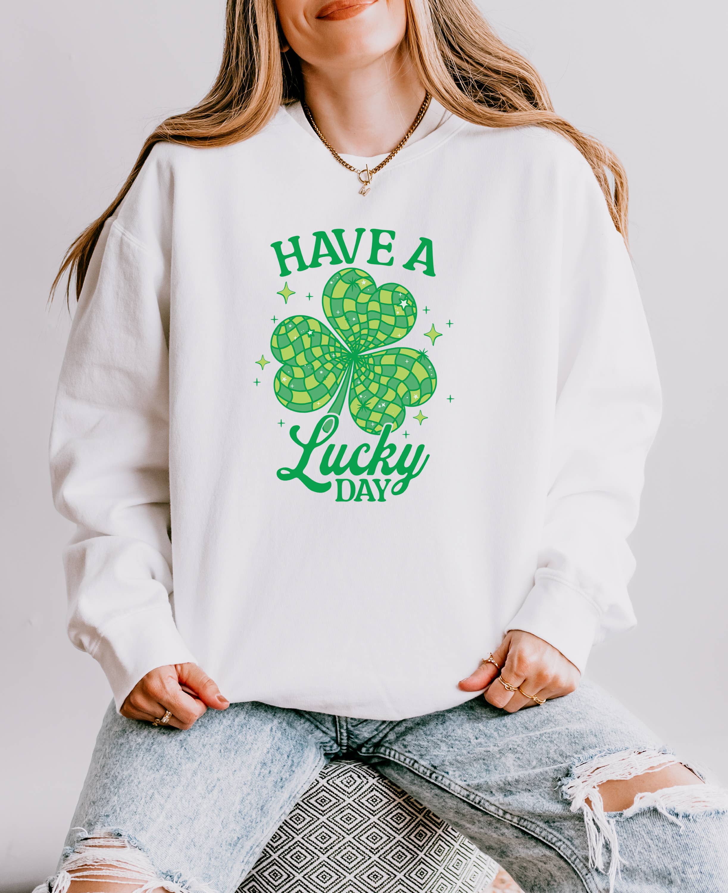 Happy Go Lucky, St. Patrick's Day Sweatshirt, Shamrock T-Shirts, Hoodie | PodTeesHub.com