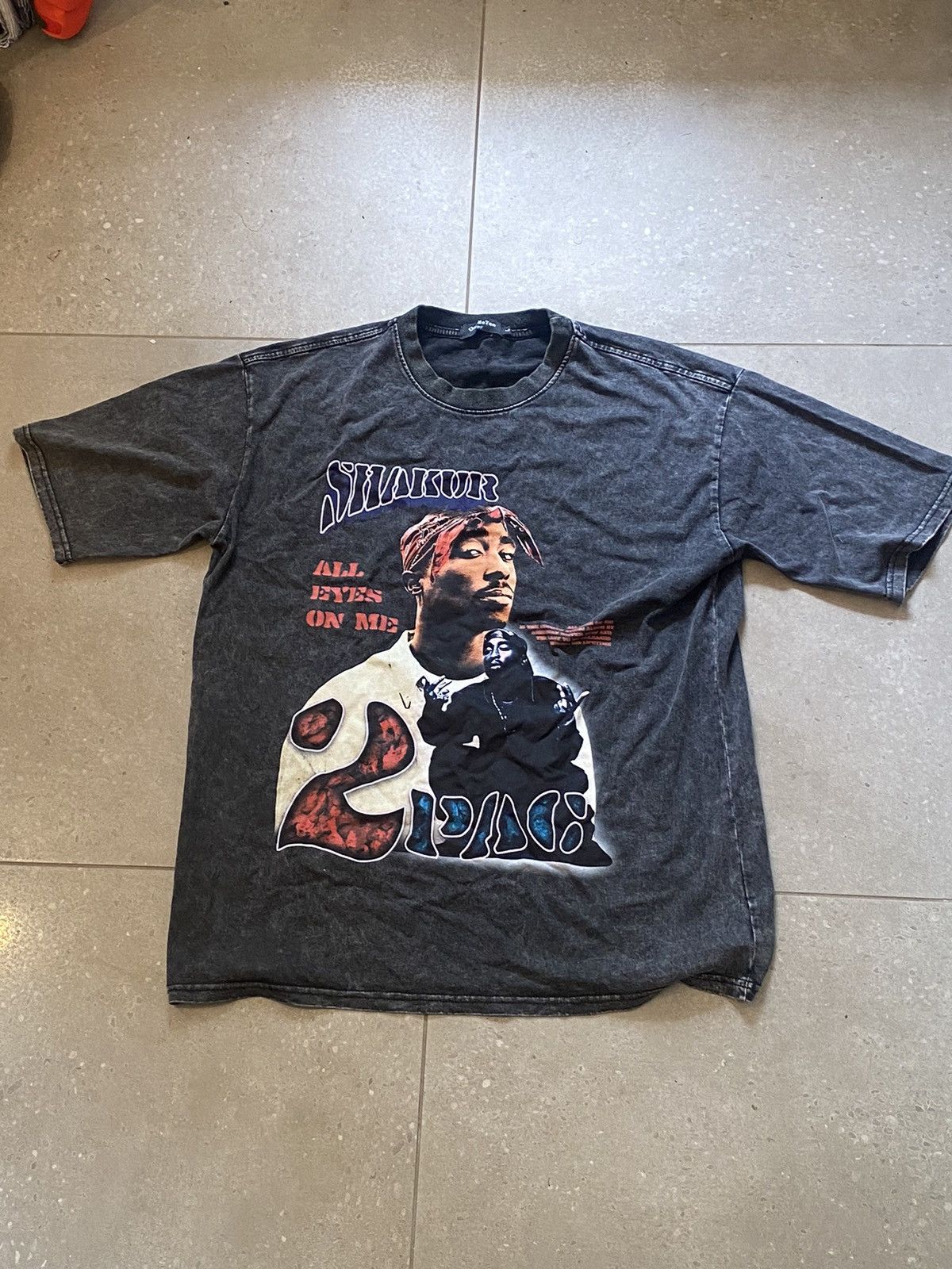 Vintage Washed Tupac Graphic Tee Hoodie, Sweatshirt | PodTeesHub.com