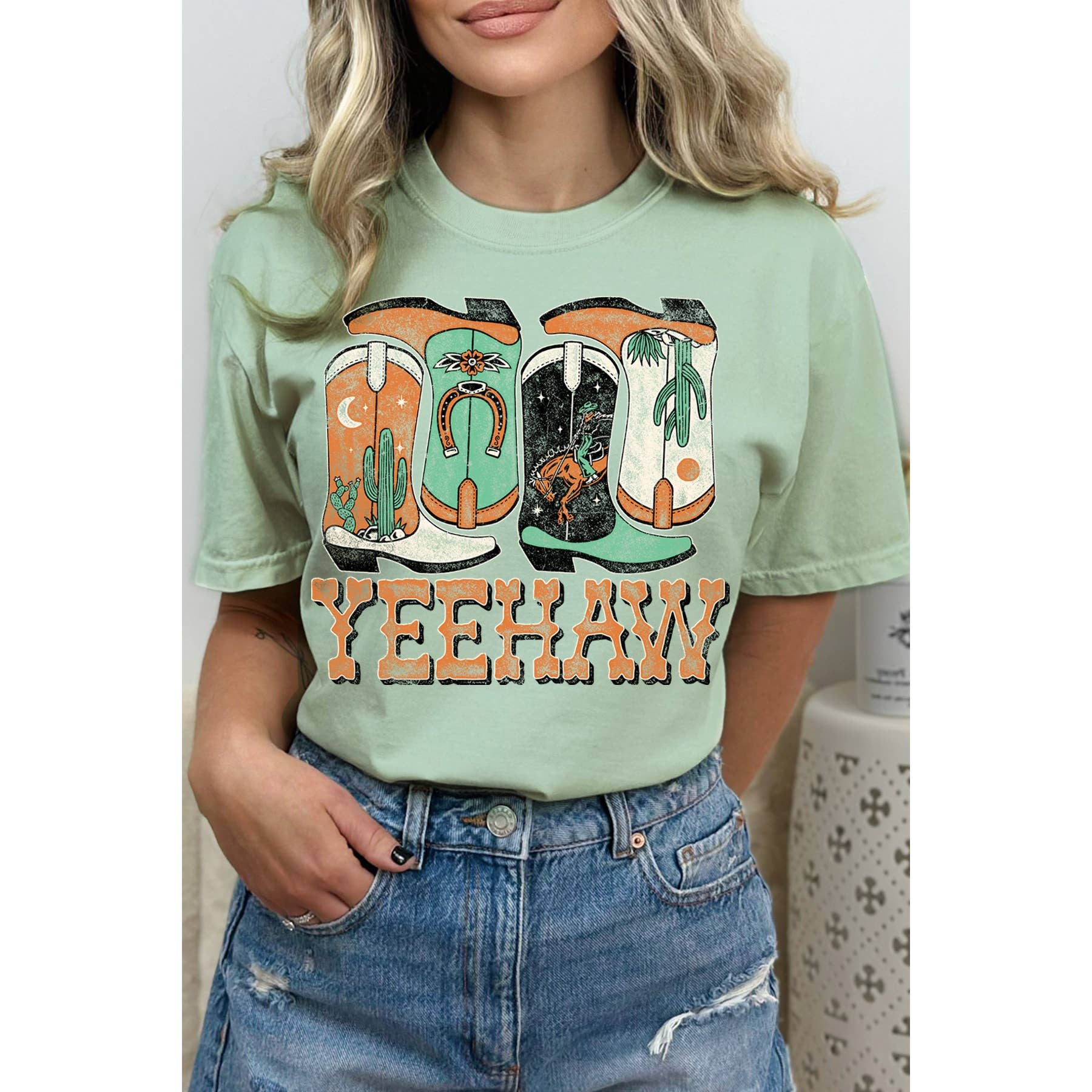 Yeehaw Short Sleeve T Shirt Hoodie, Sweatshirt | PodTeesHub.com