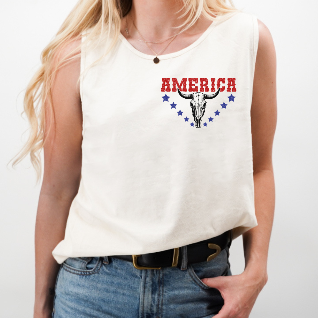 America 4th of July Tank  - Summer Tee - Summer Graphic Tee Hoodie, Sweatshirt | PodTeesHub.com