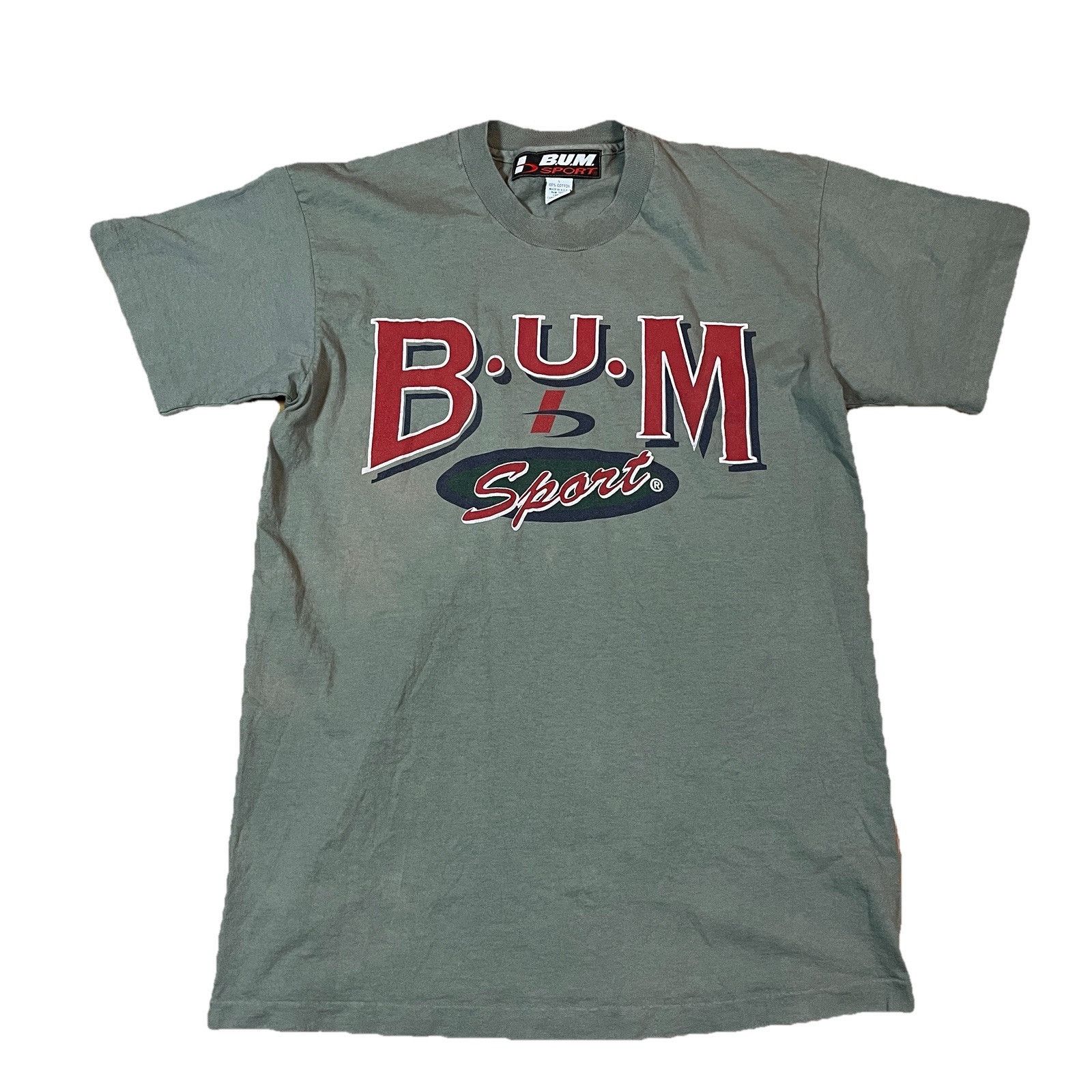 B U M Equipment Vtg Bum Sport T Shirt Made In Usa Large 90s Grunge Faded Hoodie, Sweatshirt | PodTeesHub.com