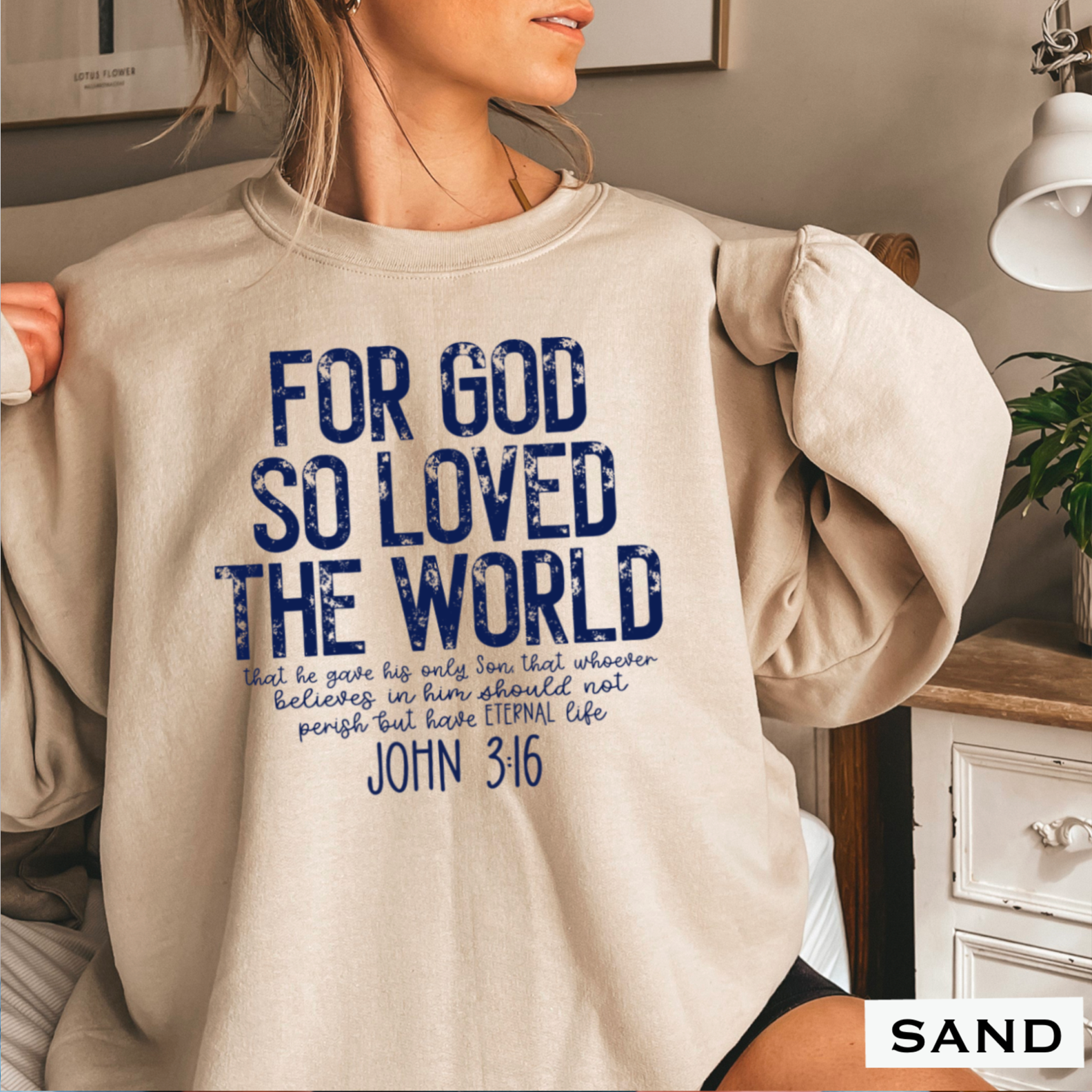 John 3:16 Christian Graphic Sweatshirt|Gildan T-Shirts, Hoodie | PodTeesHub.com