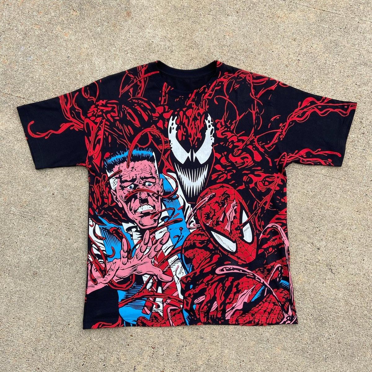 Vintage Curse Mayhem Tee Black T Shirt Xxl Venom Carnage Jamison Hoodie, Sweatshirt | PodTeesHub.com