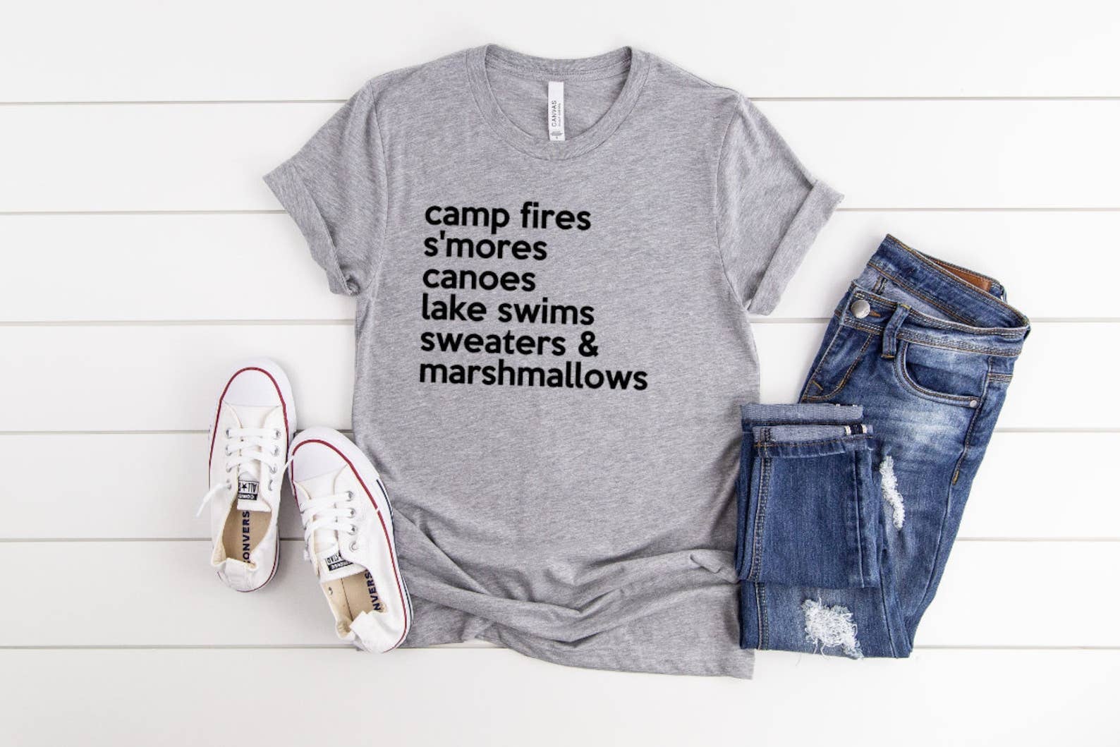 Camp Fires S'mores Canoes Lake Swims T-Shirt Hoodie, Sweatshirt | PodTeesHub.com