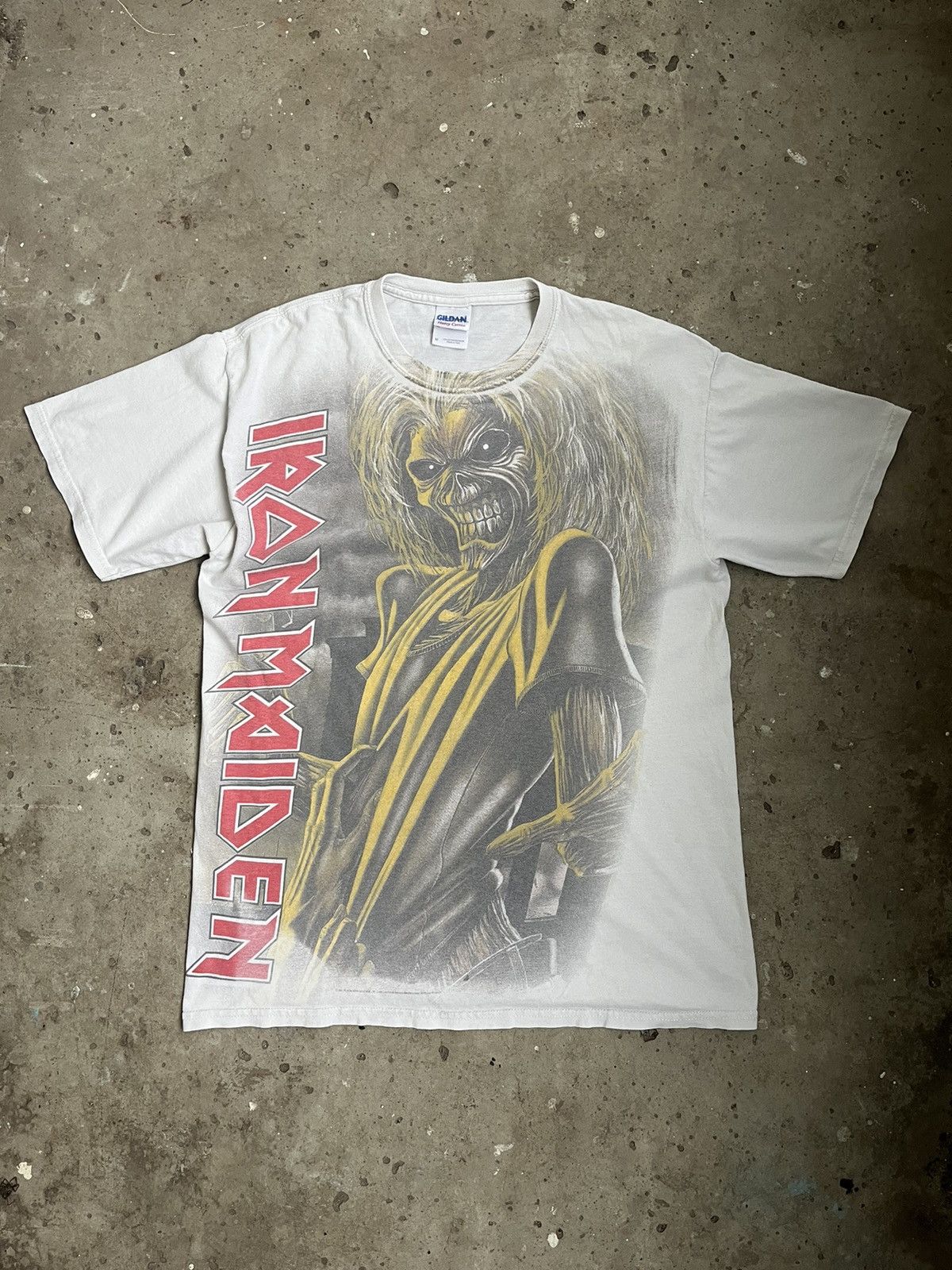 Iron Maiden X Vintage Iron Maiden Vintage Band Tee Fullprint All Over Rock Metal Hoodie, Sweatshirt | PodTeesHub.com