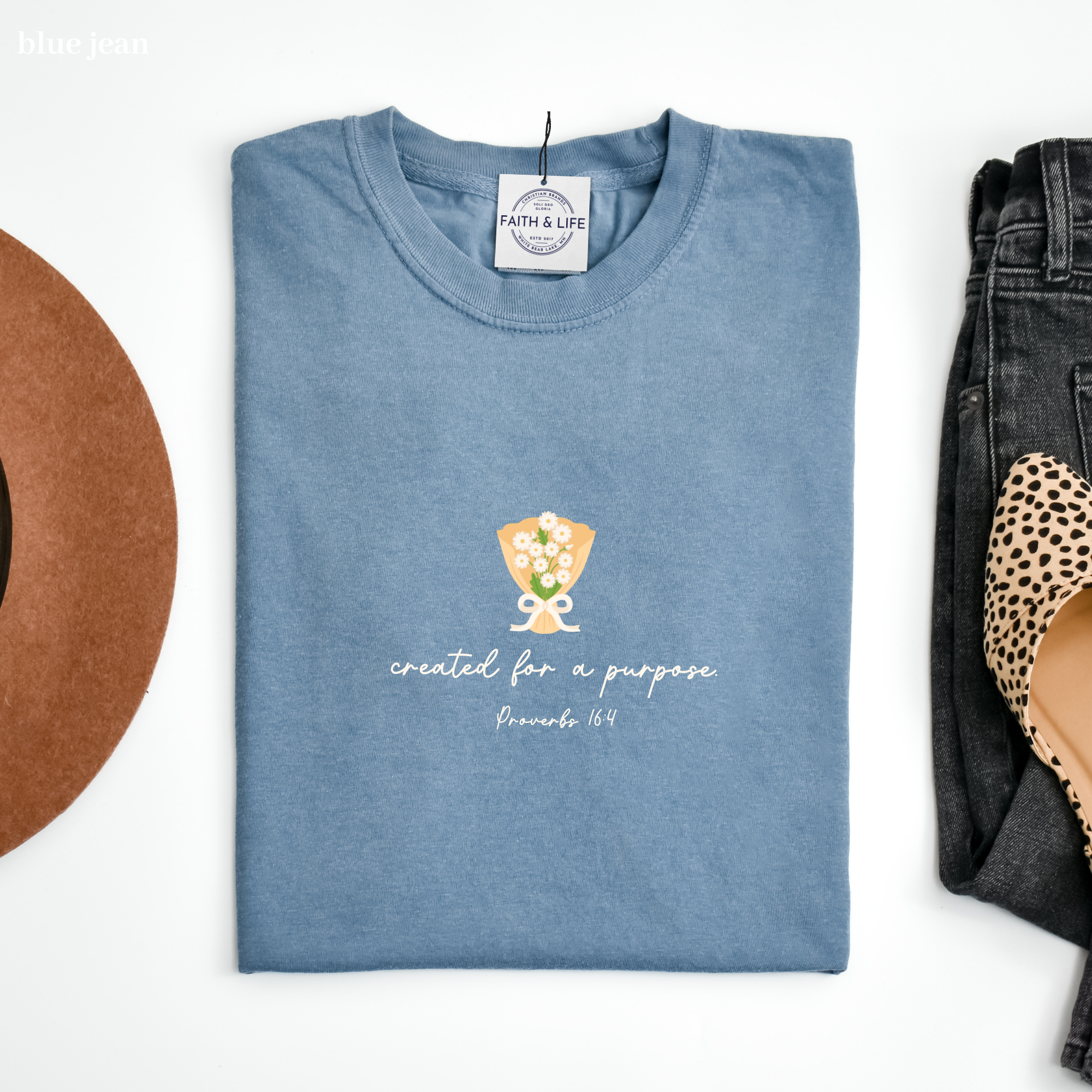Created For A Purpose Flower Bouquet Mother's Day T-Shirt Hoodie, Sweatshirt | PodTeesHub.com