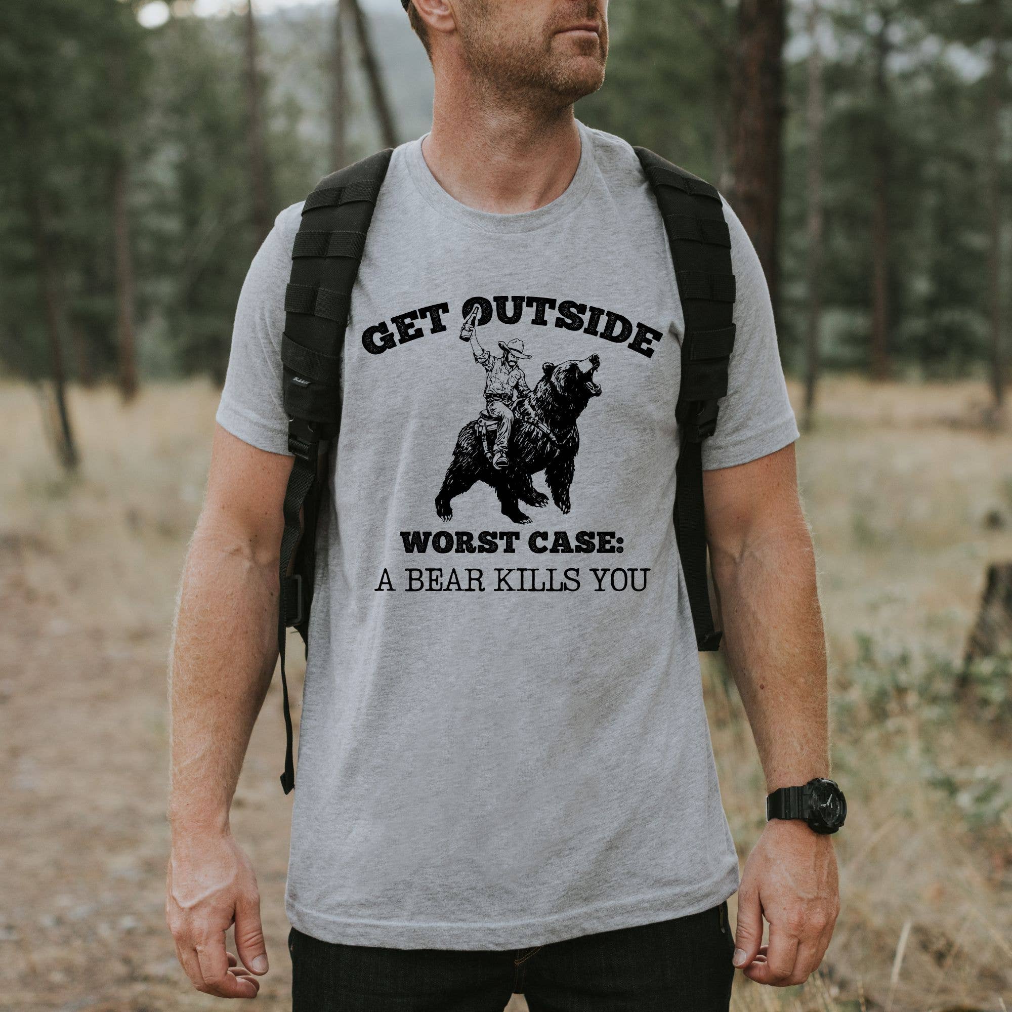 Nature Lover Graphic Tee
Hilarious Get Outside Bear 282 Hoodie, Sweatshirt | PodTeesHub.com