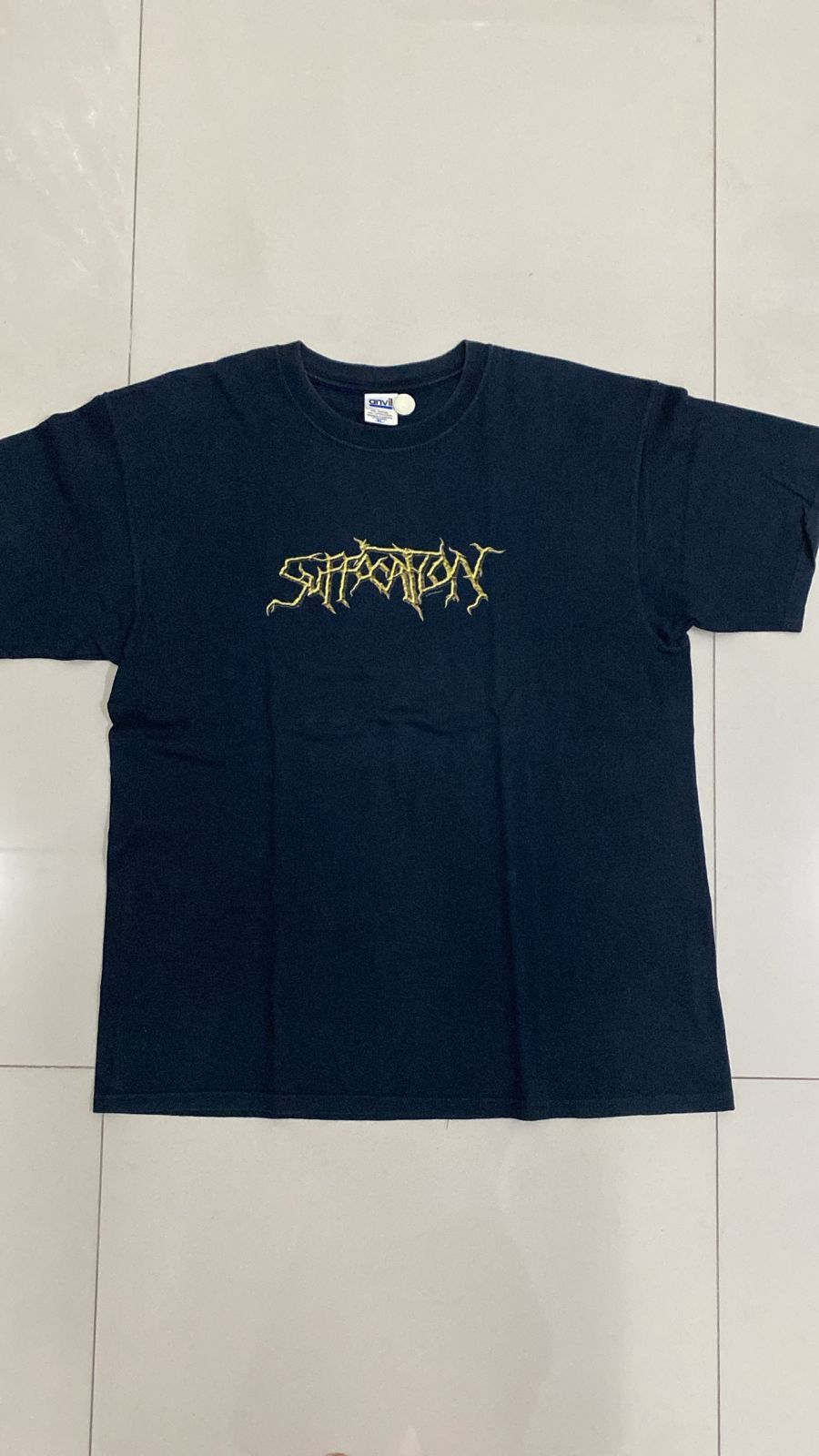 Band Tees Vintage Suffocation Logo Signed By Member Death Metal Tee Hoodie, Sweatshirt | PodTeesHub.com