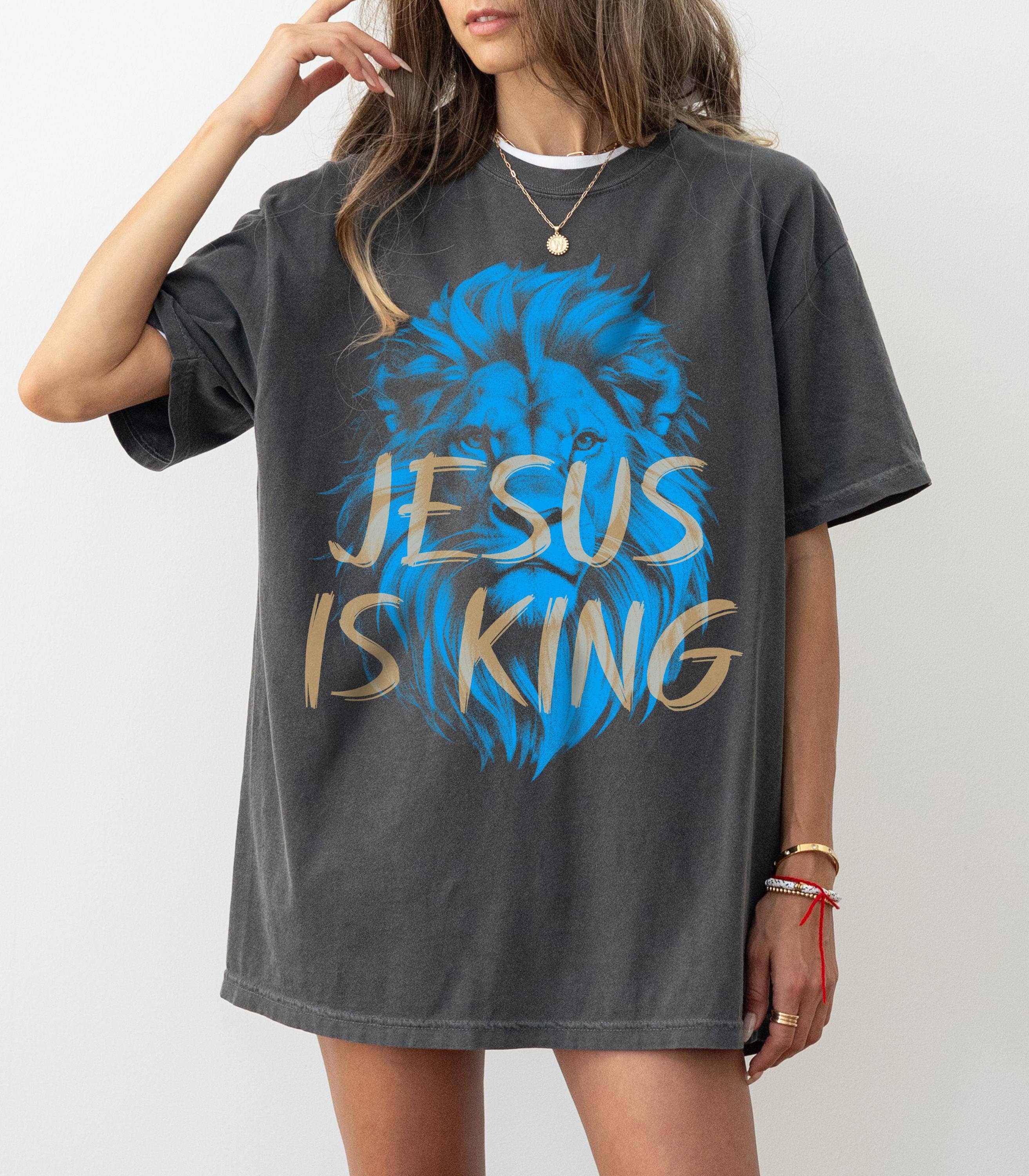 Jesus Is King Faith Streetwear Unisex Tee Hoodie, Sweatshirt | PodTeesHub.com