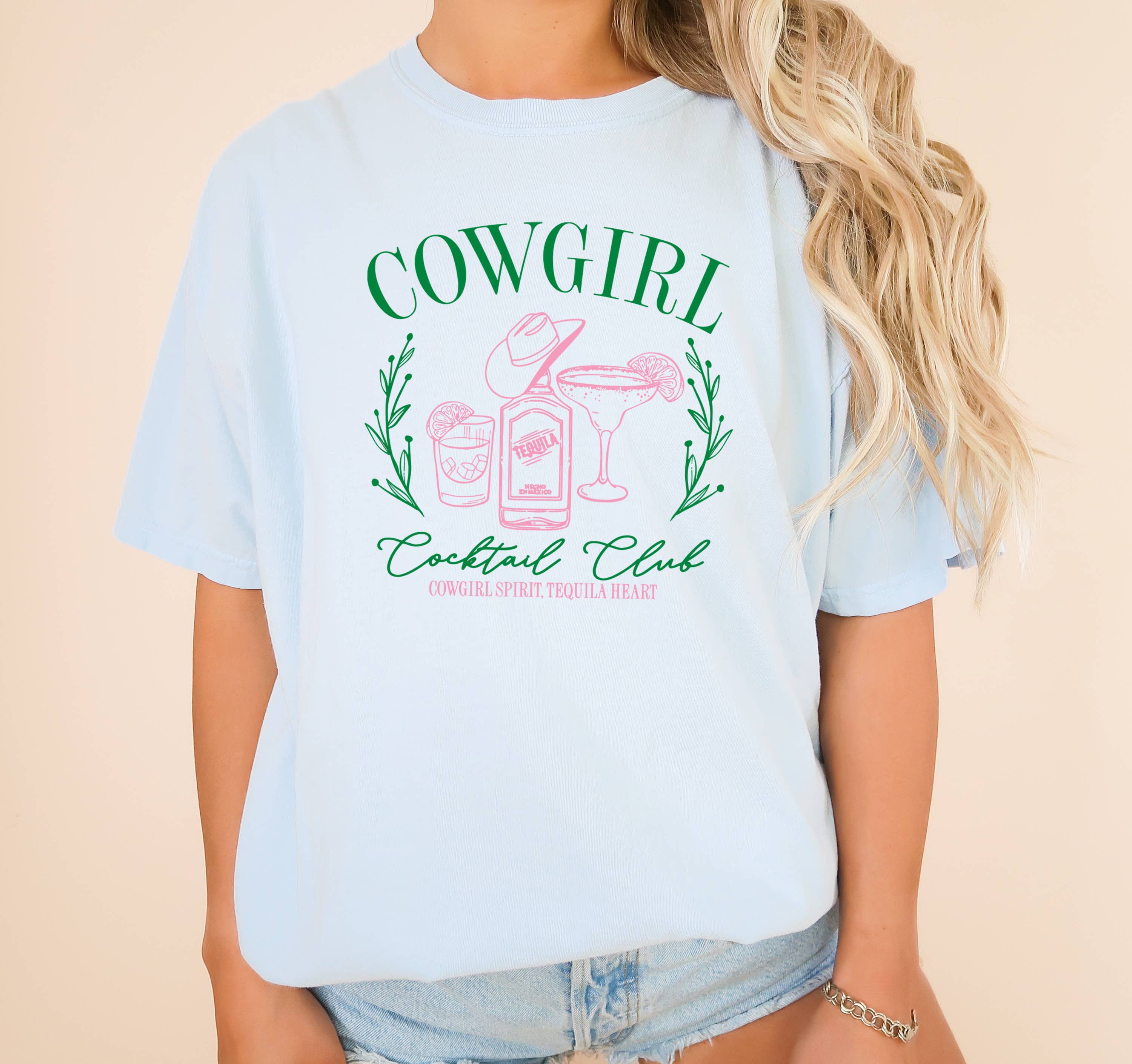 Cowgirl Cocktail Club, Western, Graphic Tee, Women's Apparel Hoodie, Sweatshirt | PodTeesHub.com