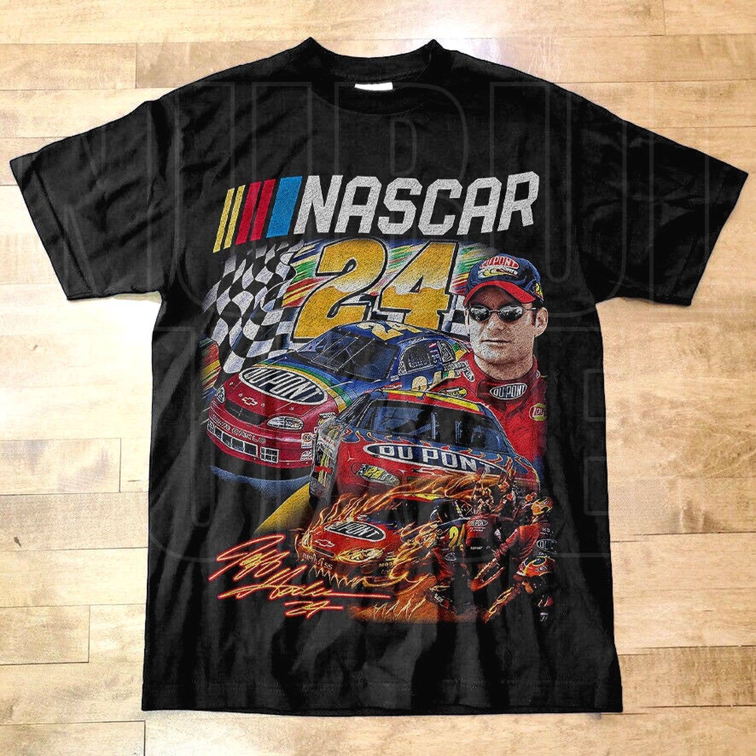 Vintage 90S Jeff Gordon Nascar Racing Graphic Tee Unisex Hoodie, Sweatshirt | PodTeesHub.com