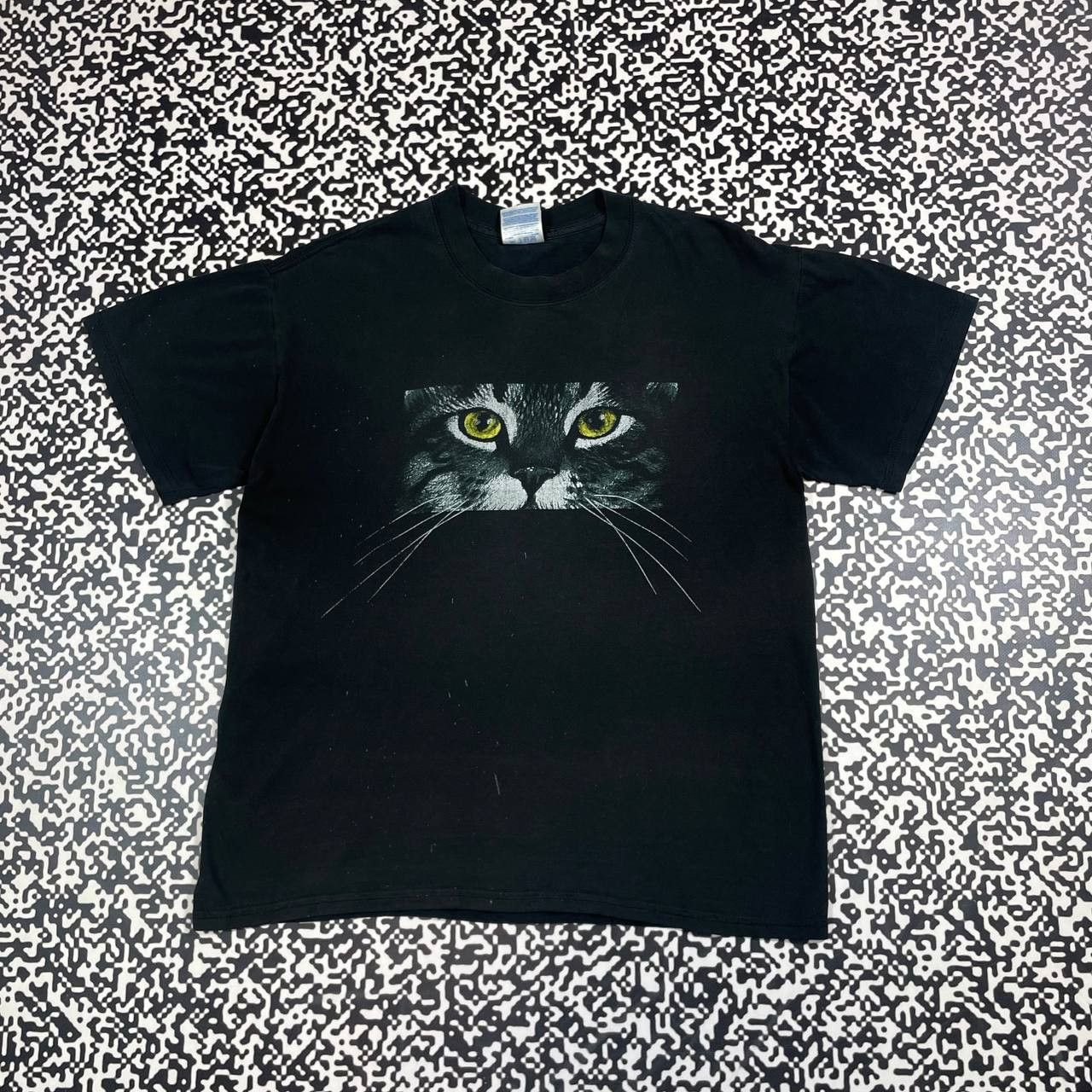 Vintage Y2k Art Cat Face Logo Fade Retro T Shirt Hoodie, Sweatshirt | PodTeesHub.com