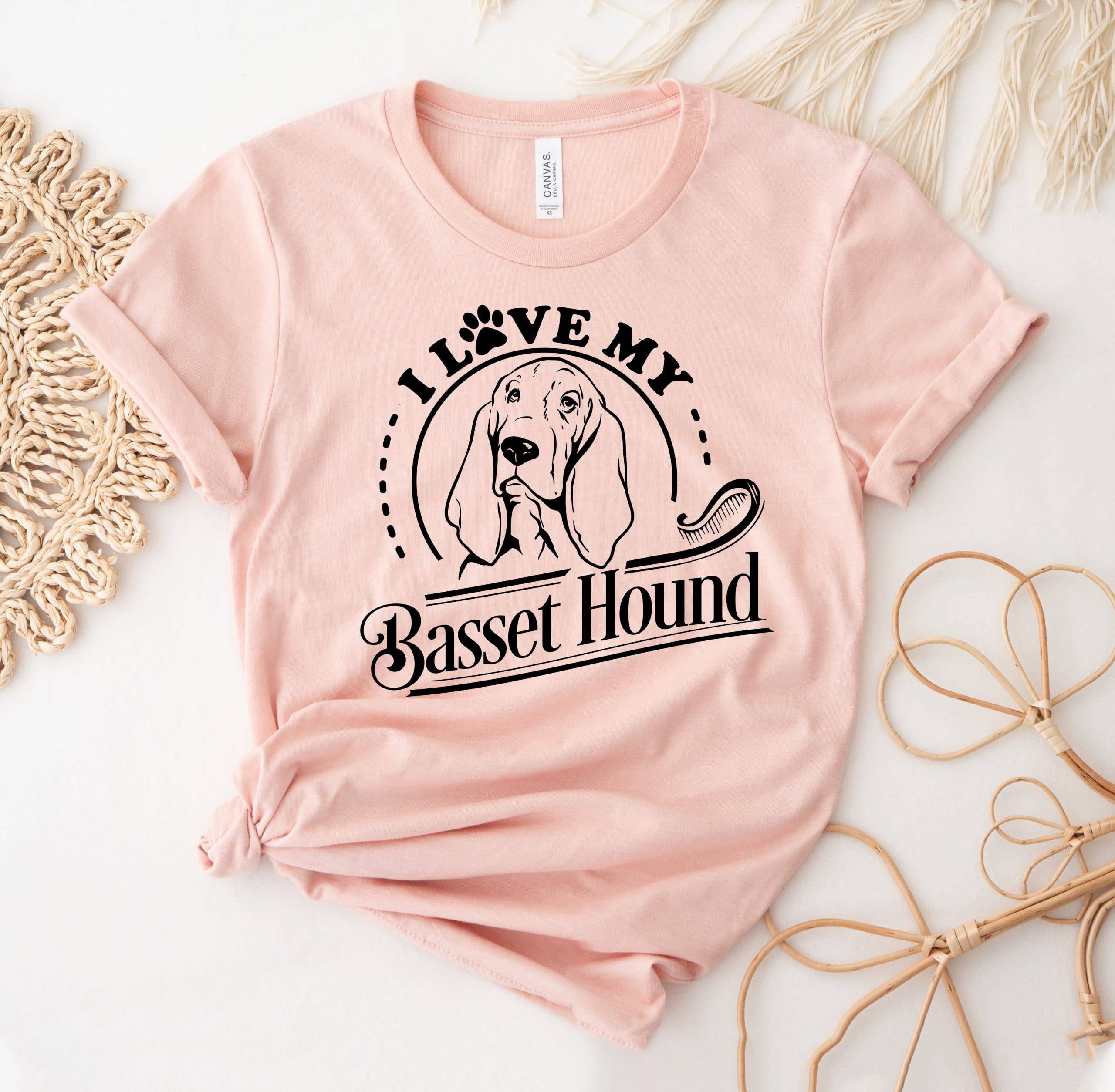 I Love My Basset Hound T-Shirt Hoodie, Sweatshirt | PodTeesHub.com
