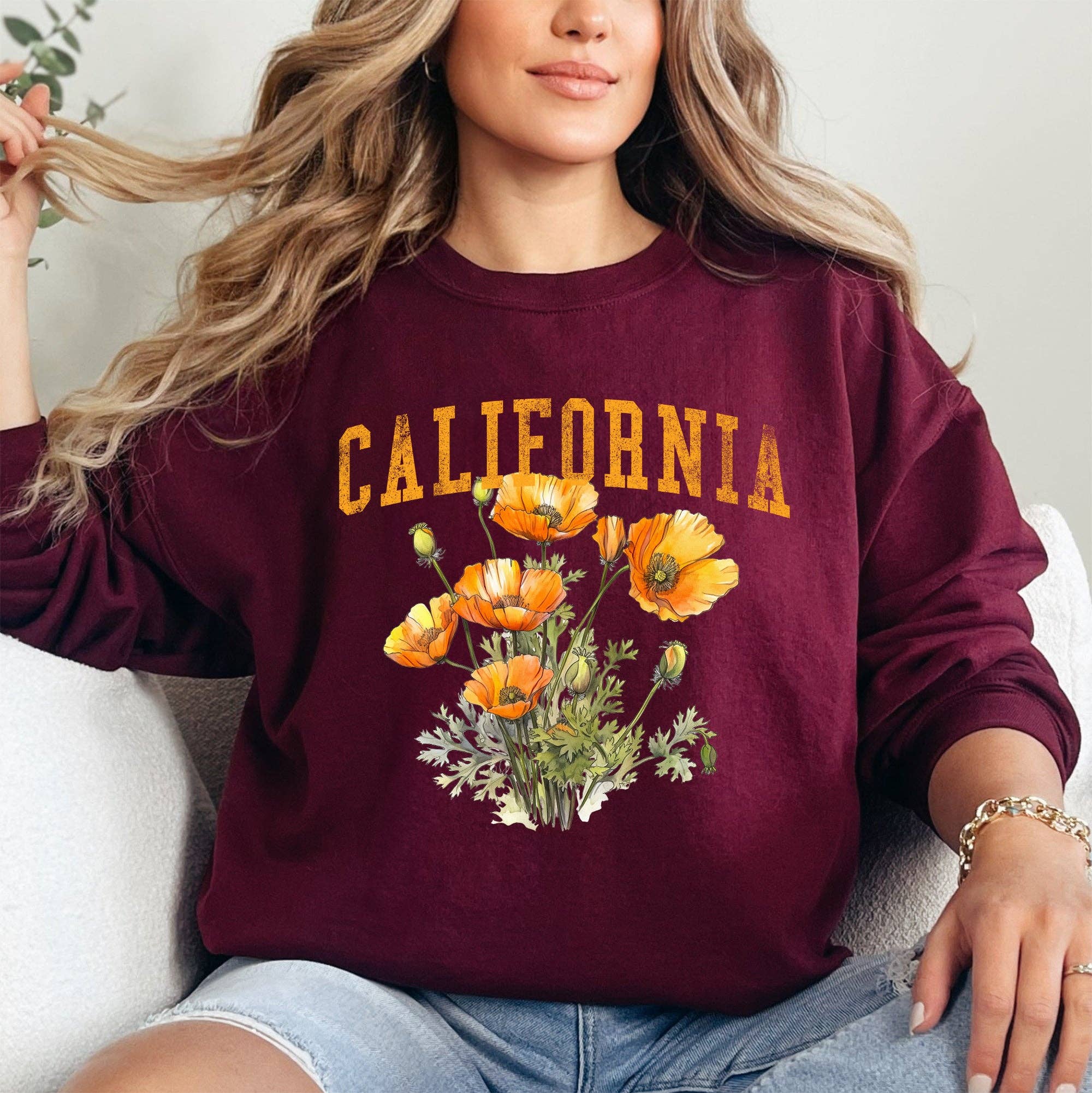 California State Flower Sweatshirt T-Shirts, Hoodie | PodTeesHub.com