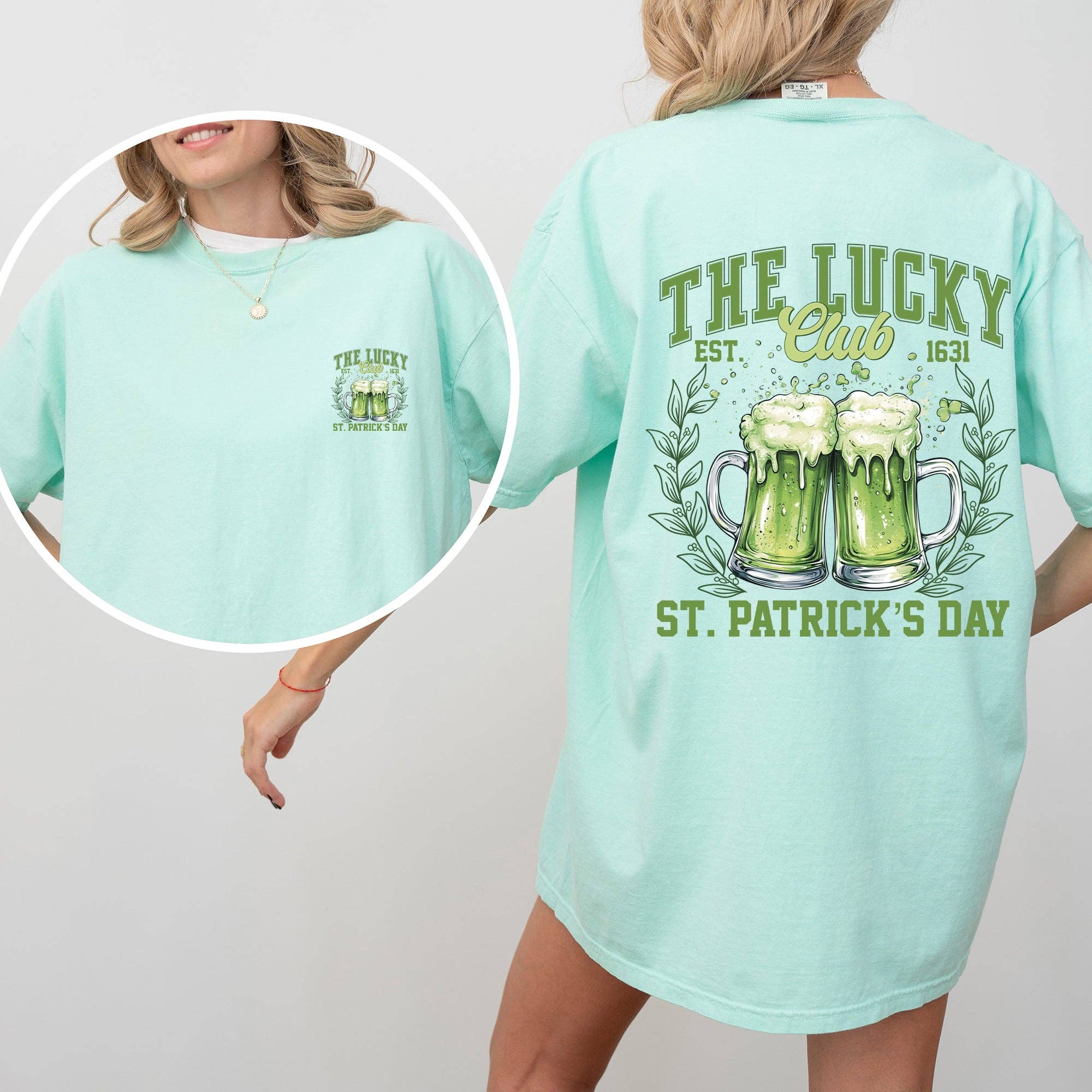The Lucky Club, Drinking, St Patrick's Day, Shamrock Tshirt Hoodie, Sweatshirt | PodTeesHub.com