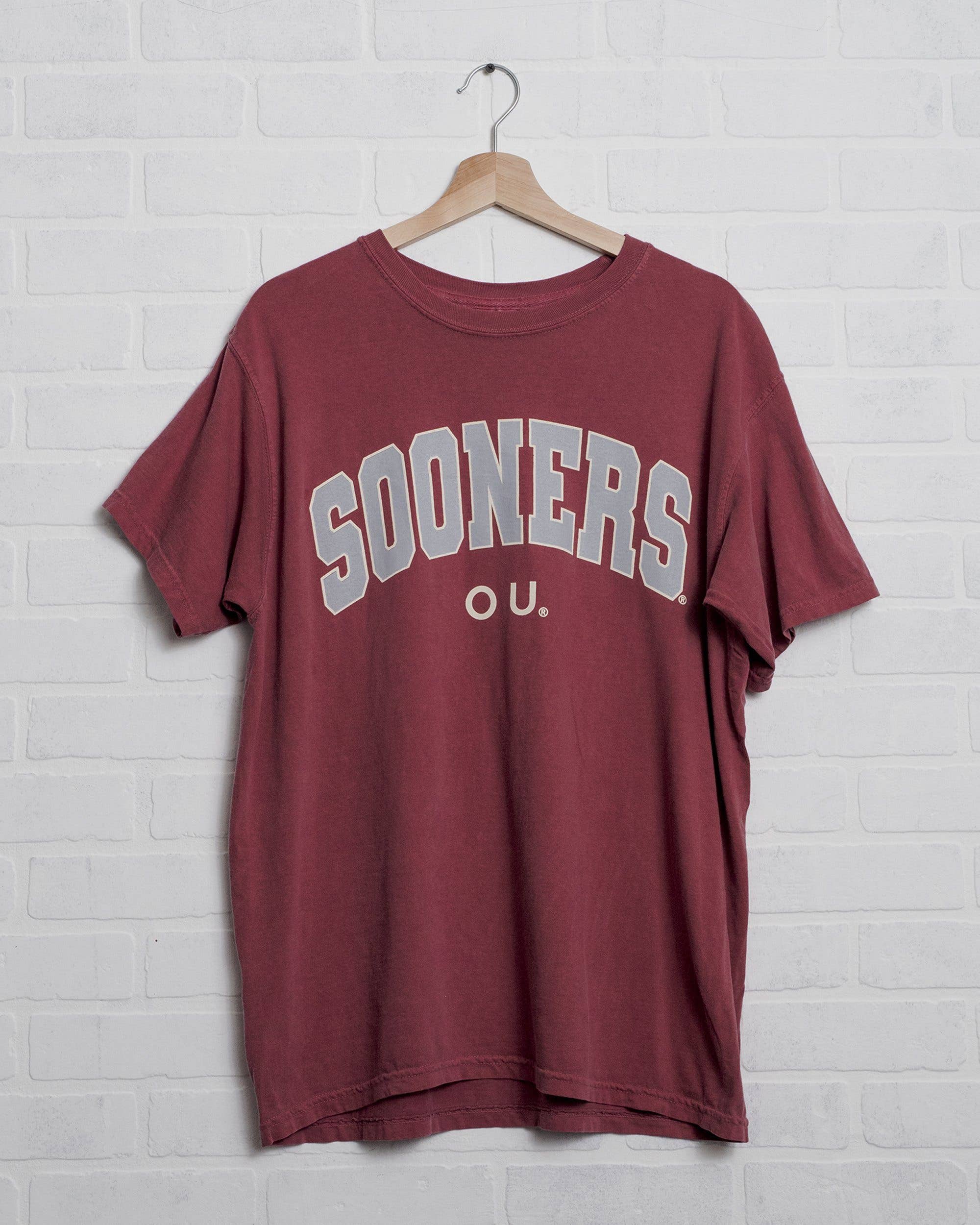 Oklahoma Sooners Filled Gault Crimson Comfort Colors Tee Hoodie, Sweatshirt | PodTeesHub.com