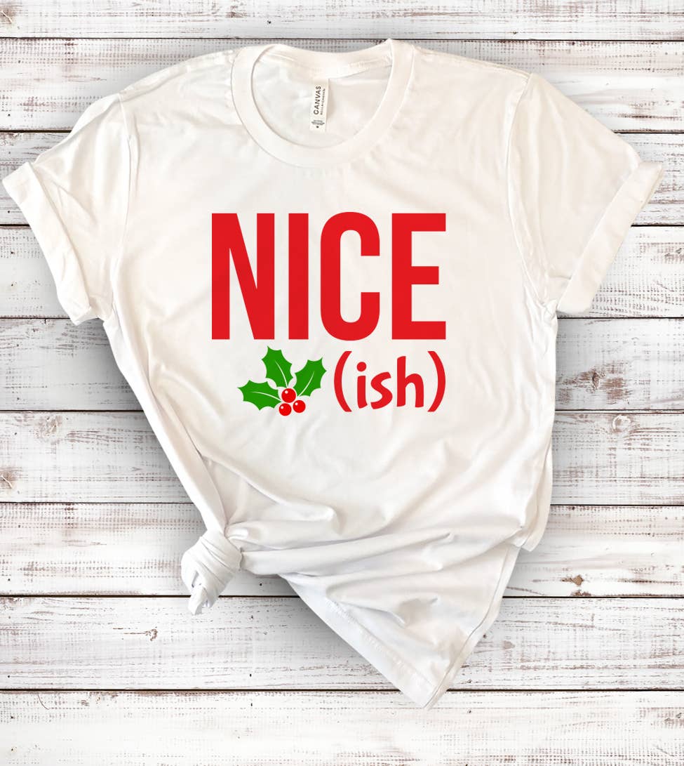 Nice-Ish Holly - Cute Funny Christmas T-Shirt Hoodie, Sweatshirt | PodTeesHub.com