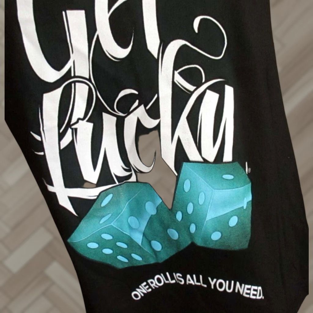 Vintage Get Lucky Y2k Hip Hop T Shirt Men M Black 90s Retro Dice Graphic Tee Hoodie, Sweatshirt | PodTeesHub.com