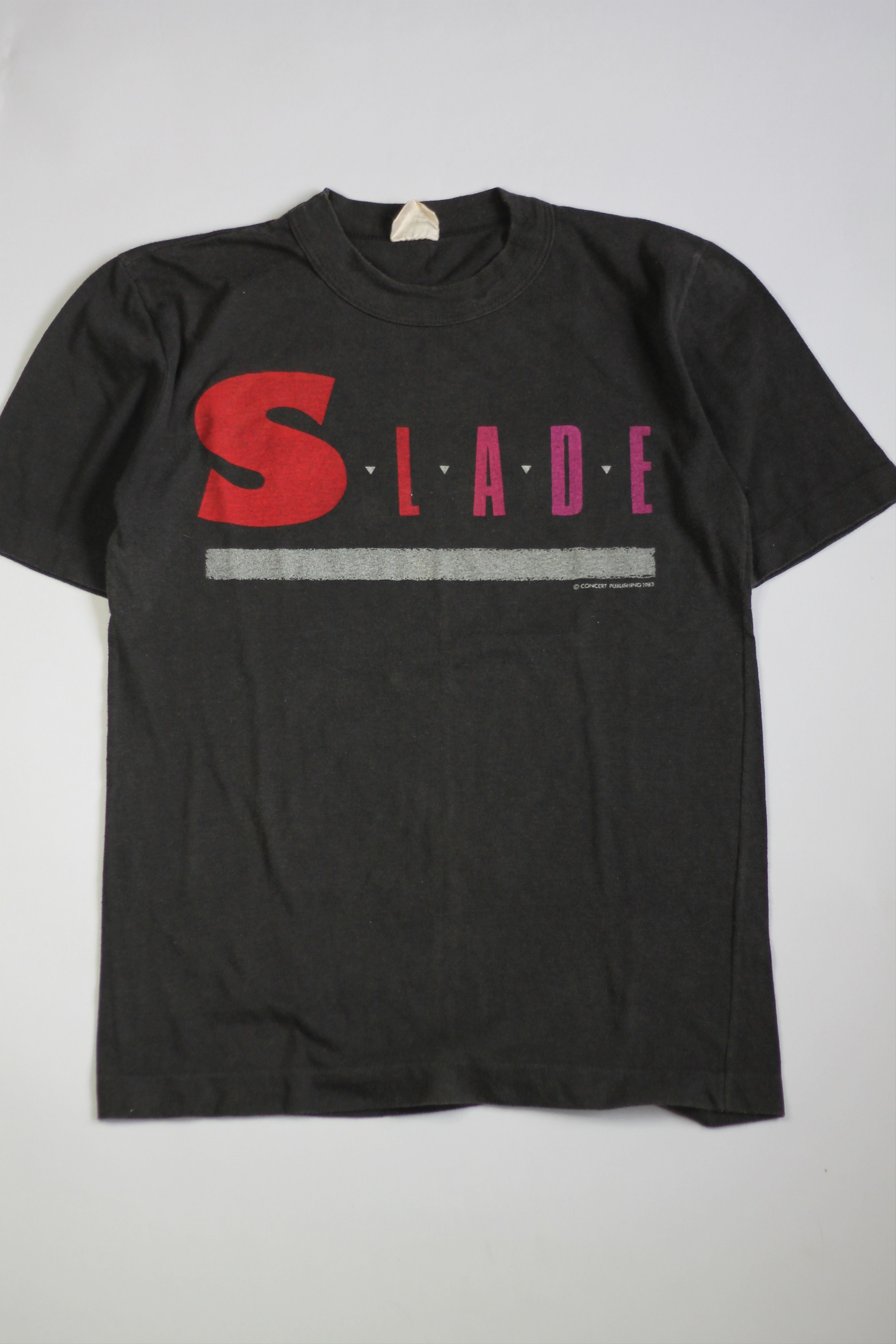 Band Tees Vintage Glam Rock N Roll Band Tee Slade 80s 1983 T Shirt Hoodie, Sweatshirt | PodTeesHub.com