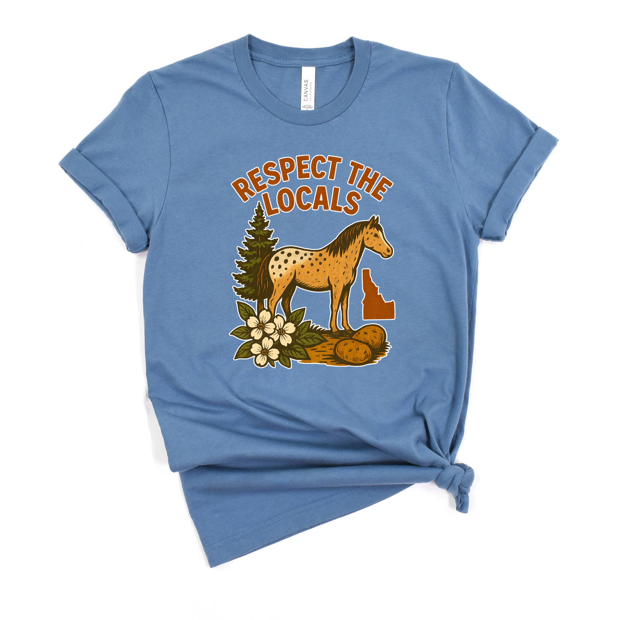Idaho - Respect the Locals Tshirt D2001 Hoodie, Sweatshirt | PodTeesHub.com