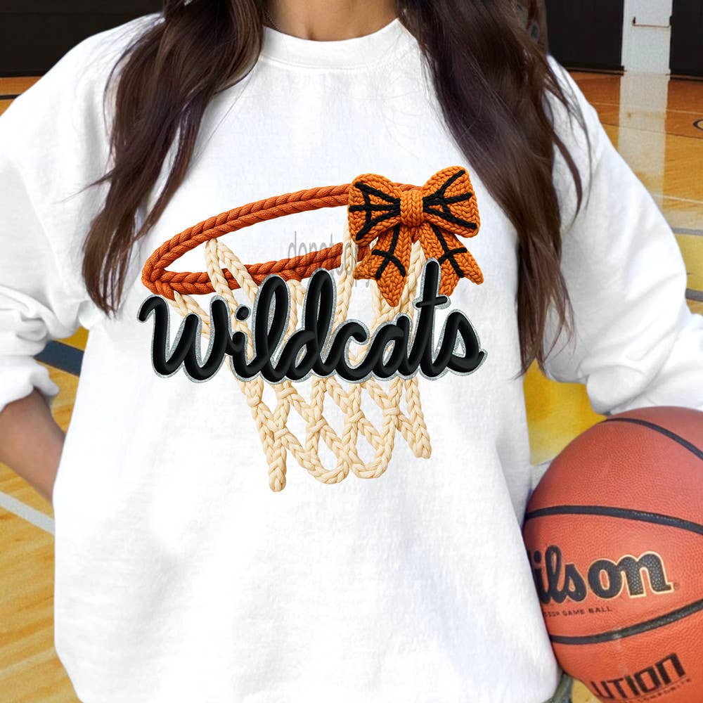 Faux Yarn Basketball Hoop Wildcats Sweatshirt T-Shirts, Hoodie | PodTeesHub.com