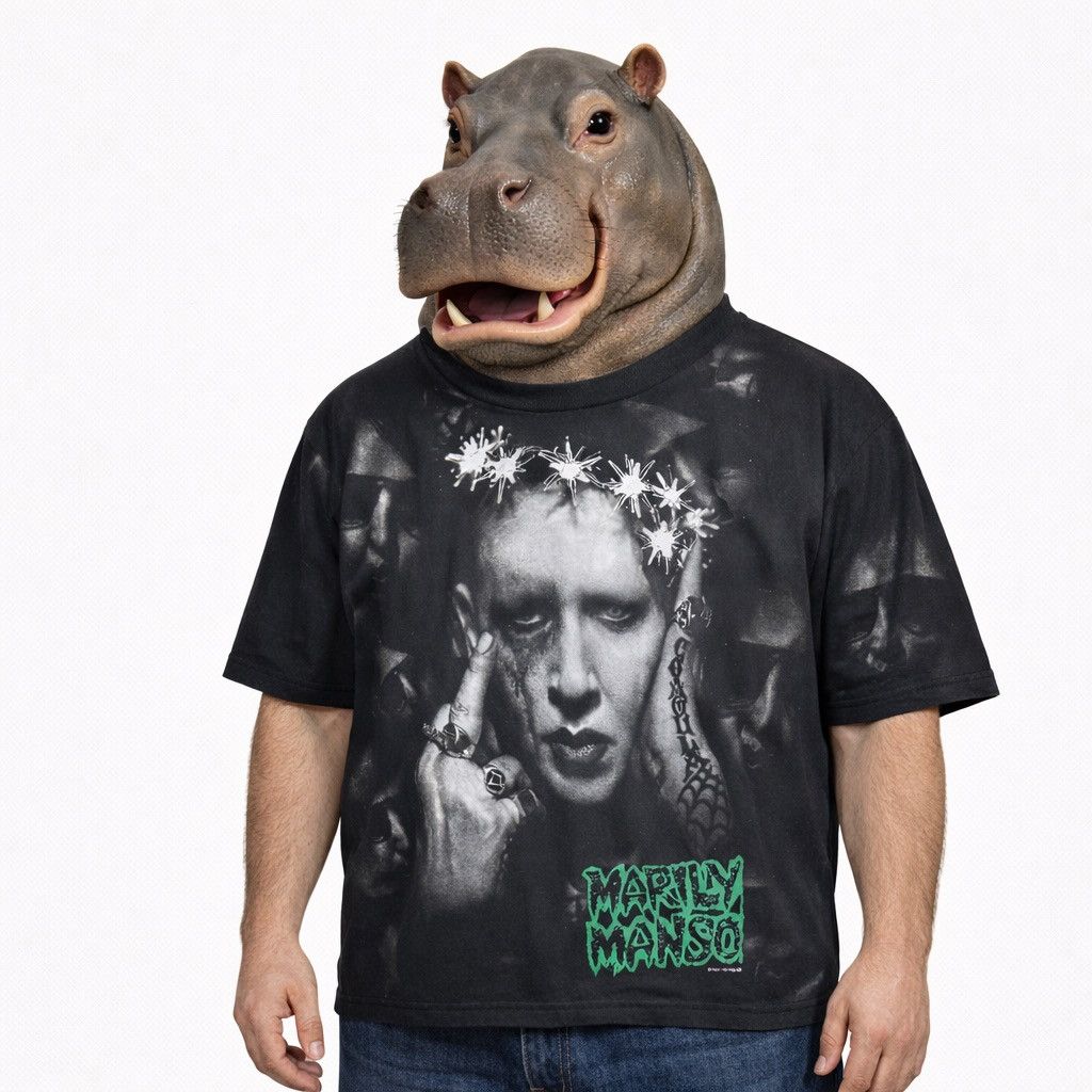 Band Tees Marilyn Manson All Over Print Aop T Shirt Hoodie, Sweatshirt | PodTeesHub.com