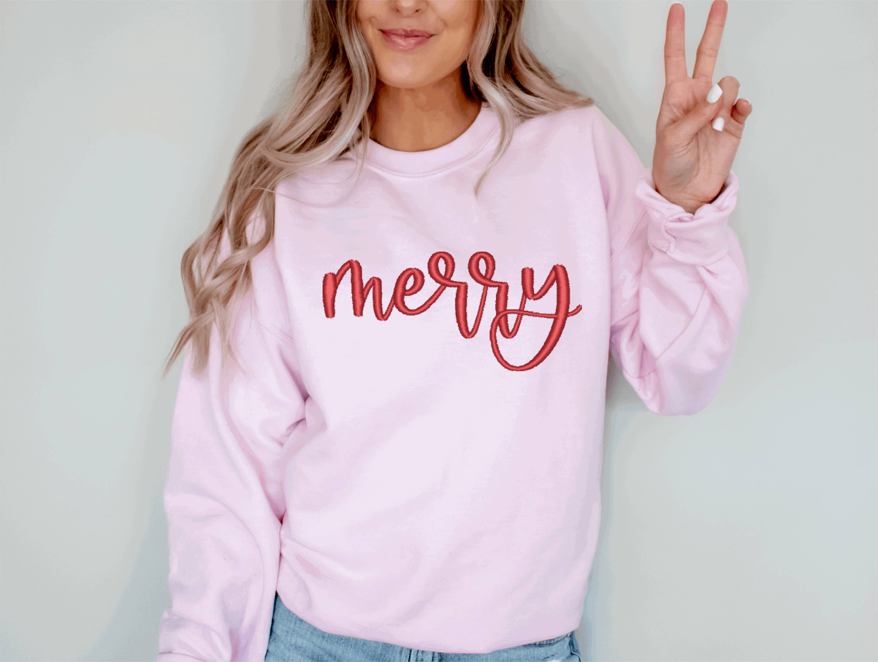 Christmas Embroidered Sweatshirt, Christmas, Plus Size T-Shirts, Hoodie | PodTeesHub.com