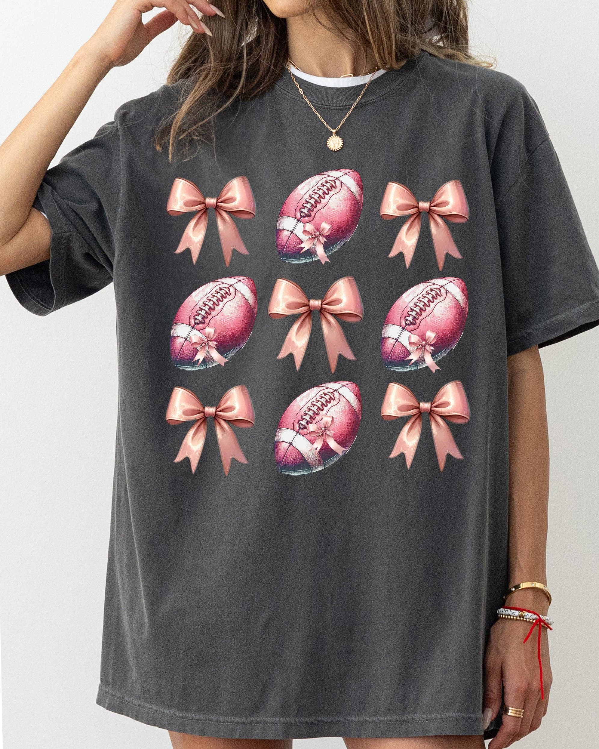 Football, Bow, Ribbon, Ghost, Western Halloween Tshirt Hoodie, Sweatshirt | PodTeesHub.com