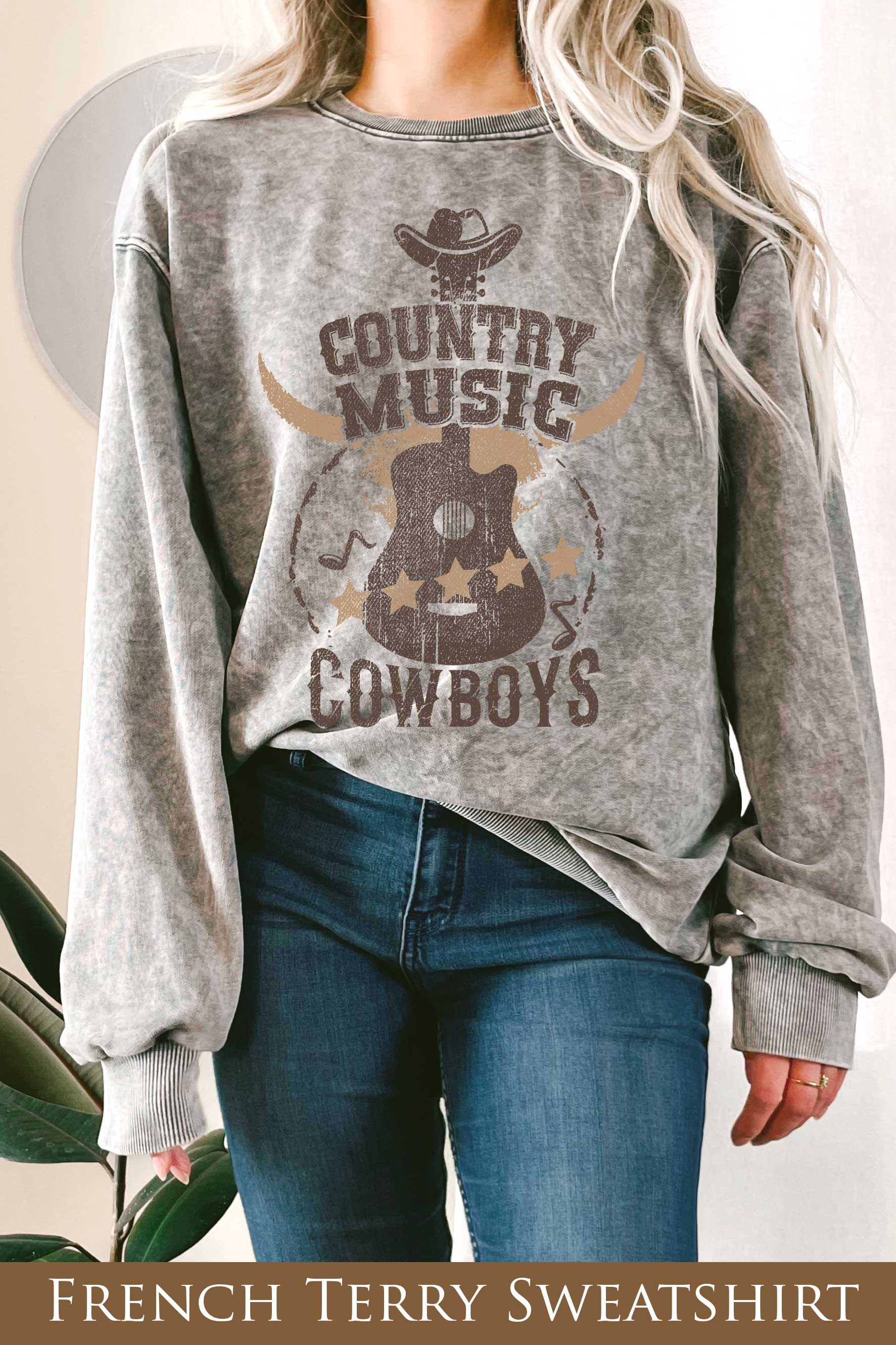 Country Music Cowboys Mineral Graphix Terry Sweatshirt T-Shirts, Hoodie | PodTeesHub.com