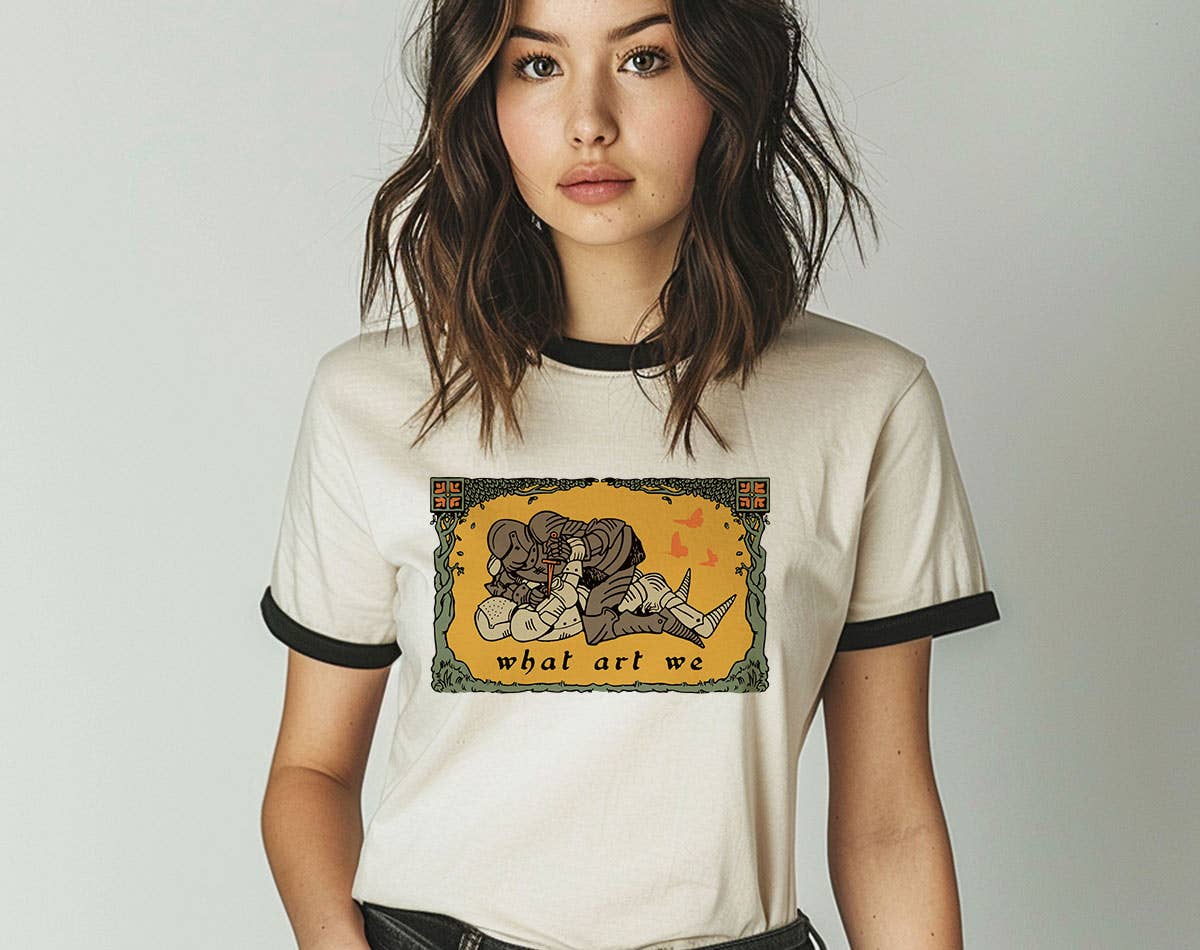 What Art We - Cottagecore Role Play Dragons Ringer T-Shirt Hoodie, Sweatshirt | PodTeesHub.com